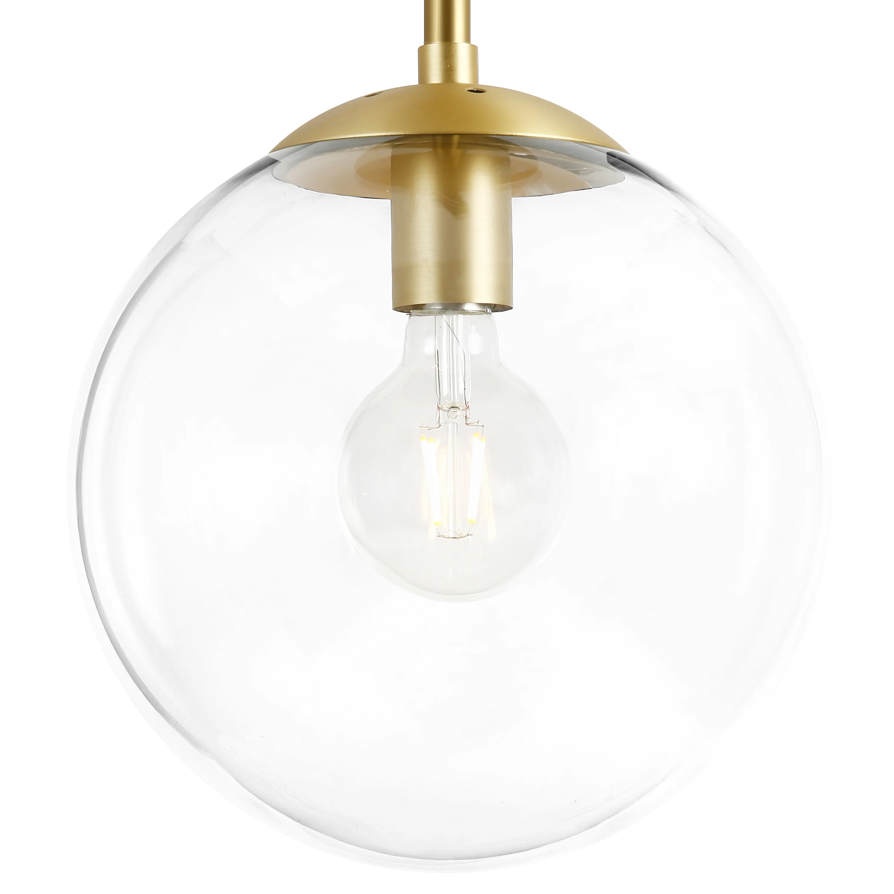 Zeno Globe Ceiling Light | Brass/Clear - Image 11
