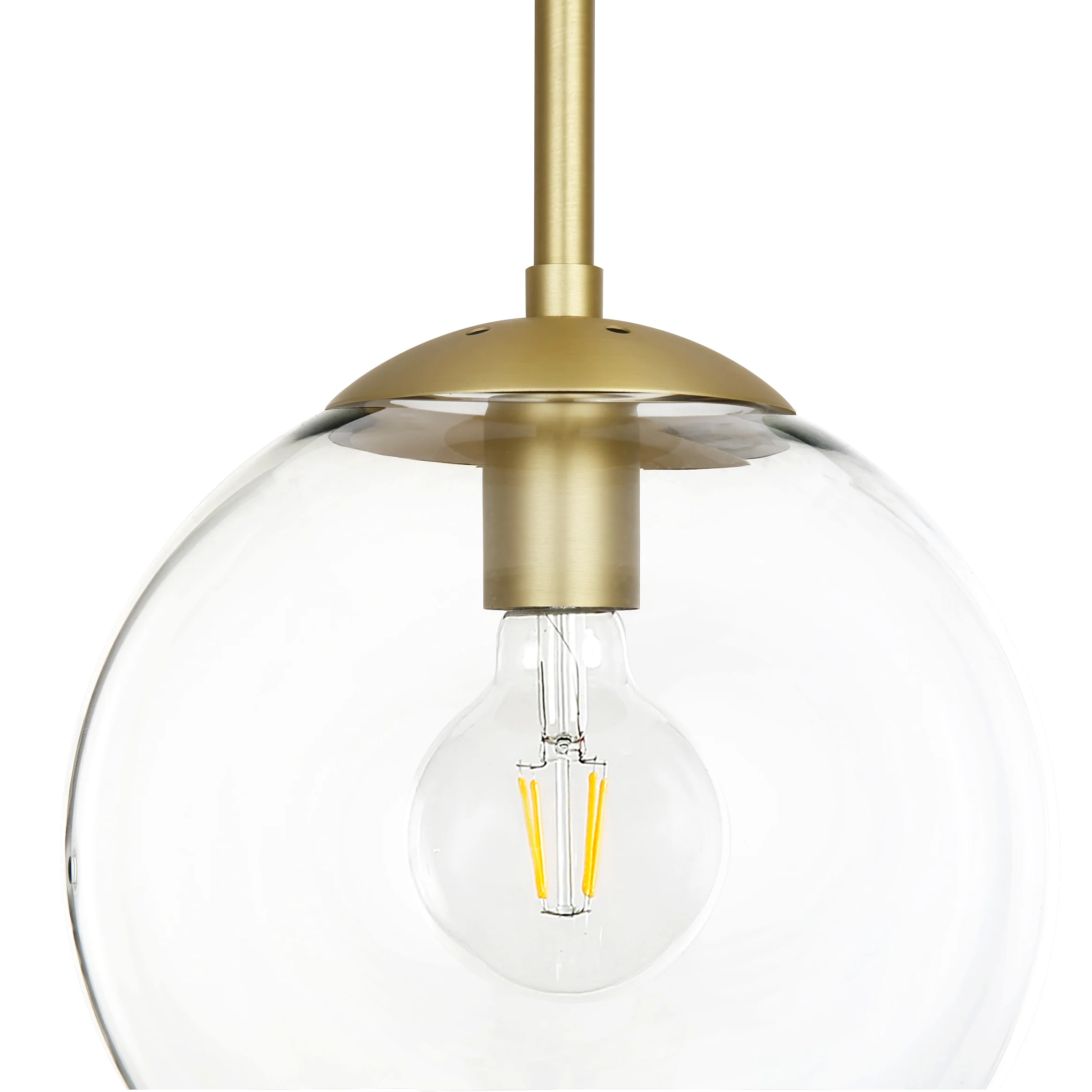 Zeno Globe Ceiling Light | Brass/Clear - Image 12