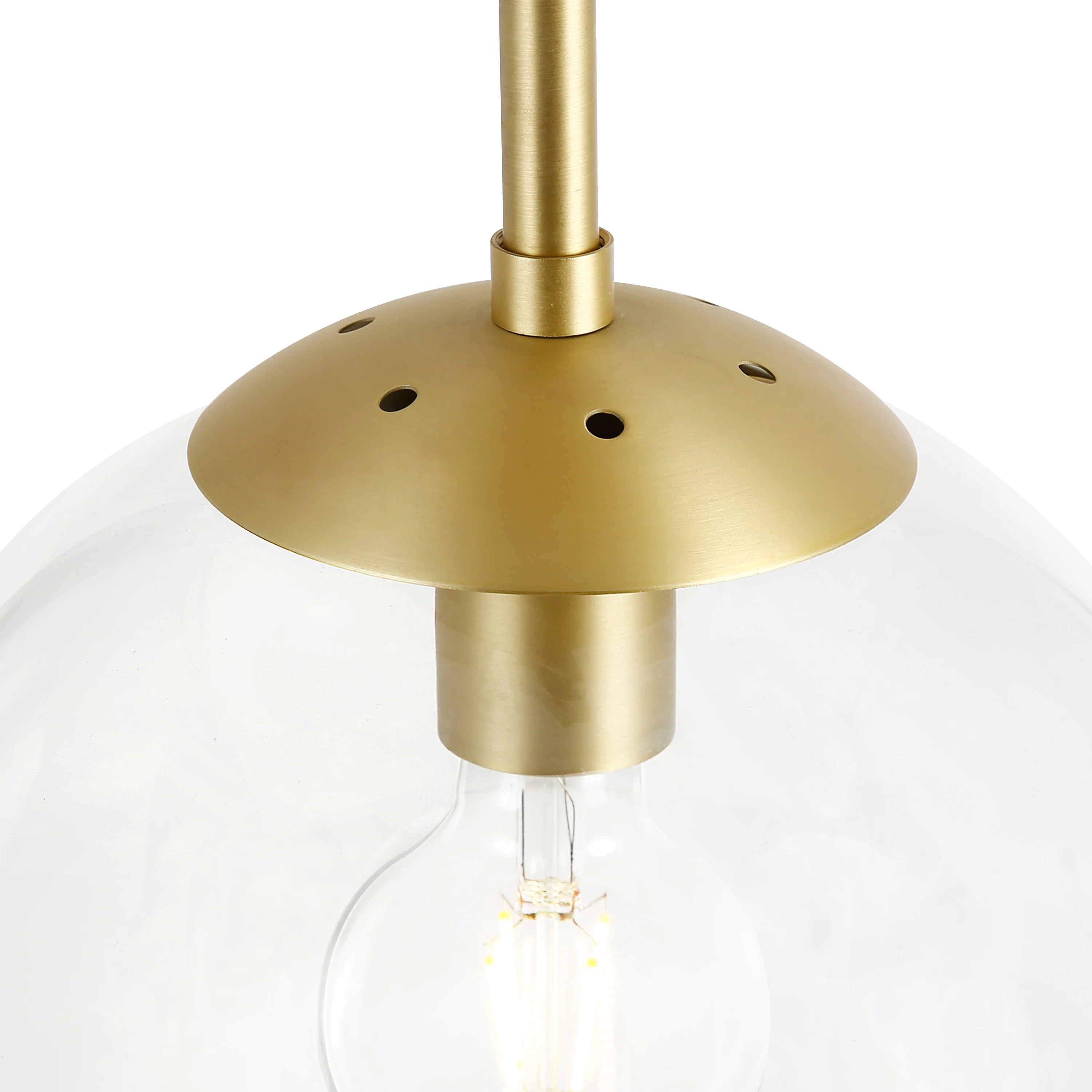 Zeno Globe Ceiling Light | Brass/Clear - Image 13