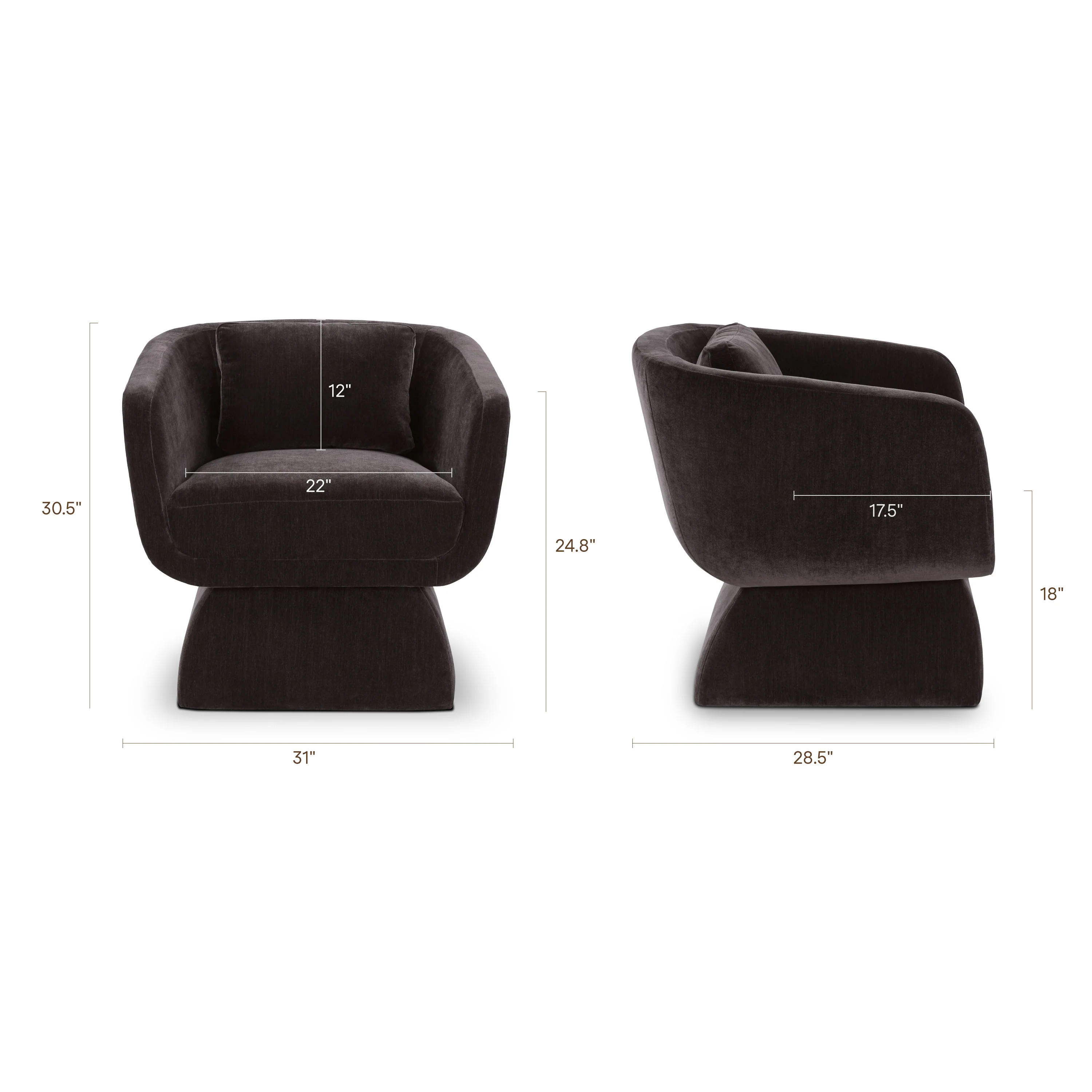Zeno Lounge Chair | Ganache Brown - Image 12