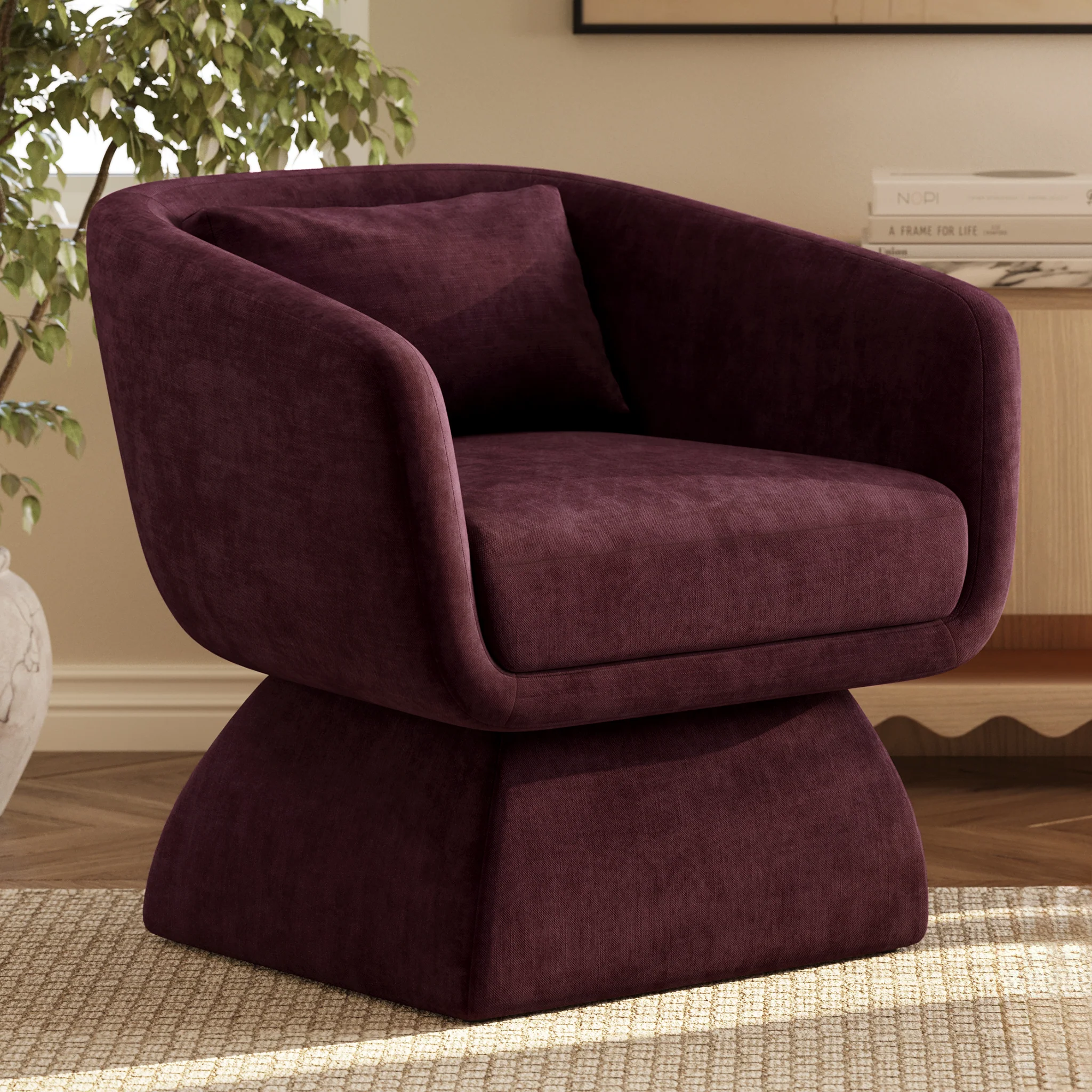 Zeno Lounge Chair | Mello Plum - Image 2