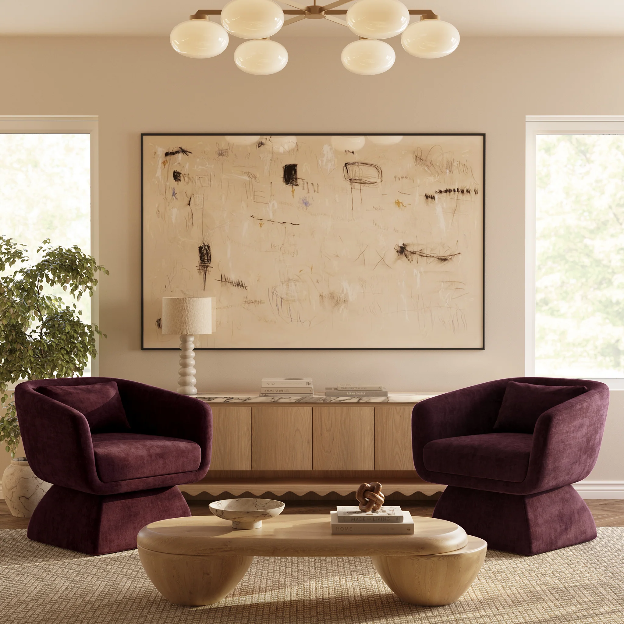 Zeno Lounge Chair | Mello Plum - Image 3