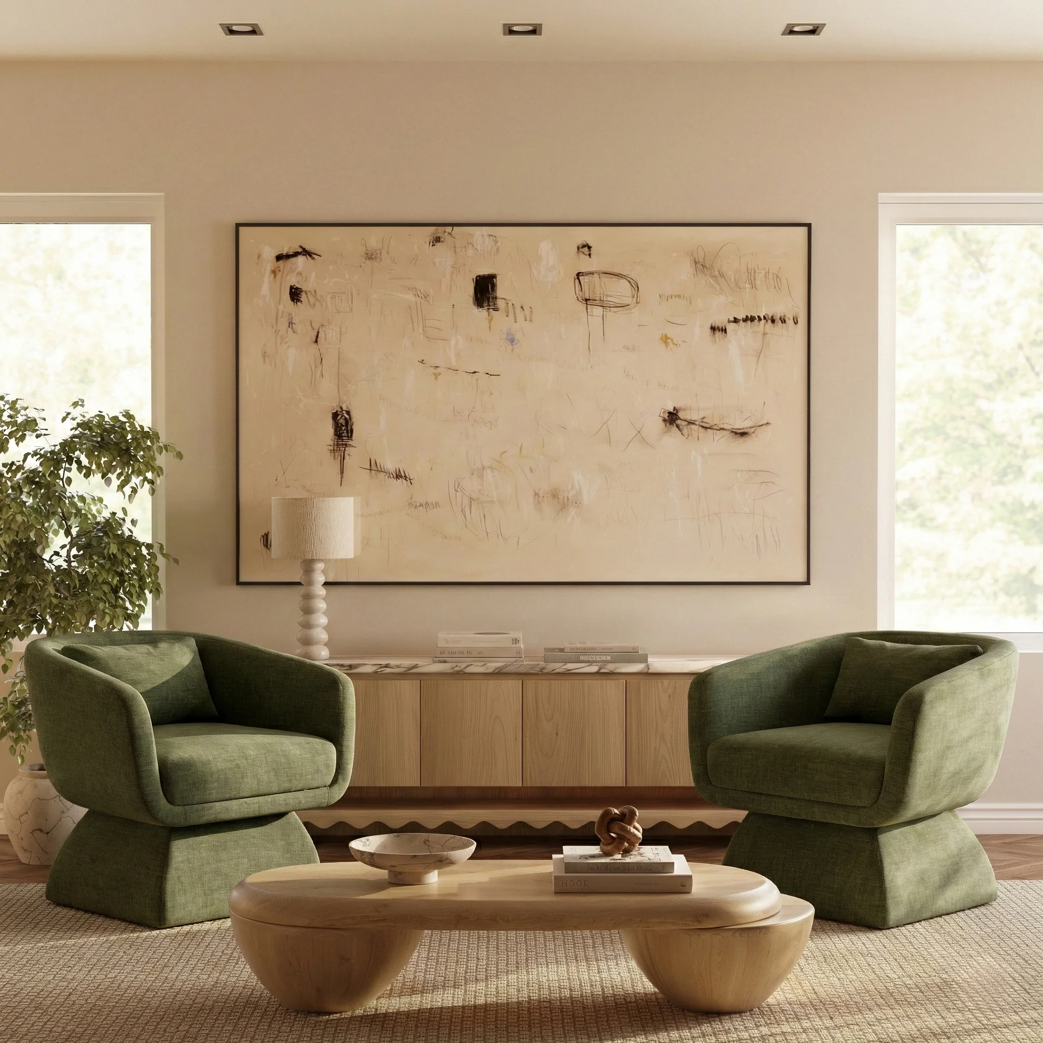 Zeno Lounge Chair | Moss Green - Image 3