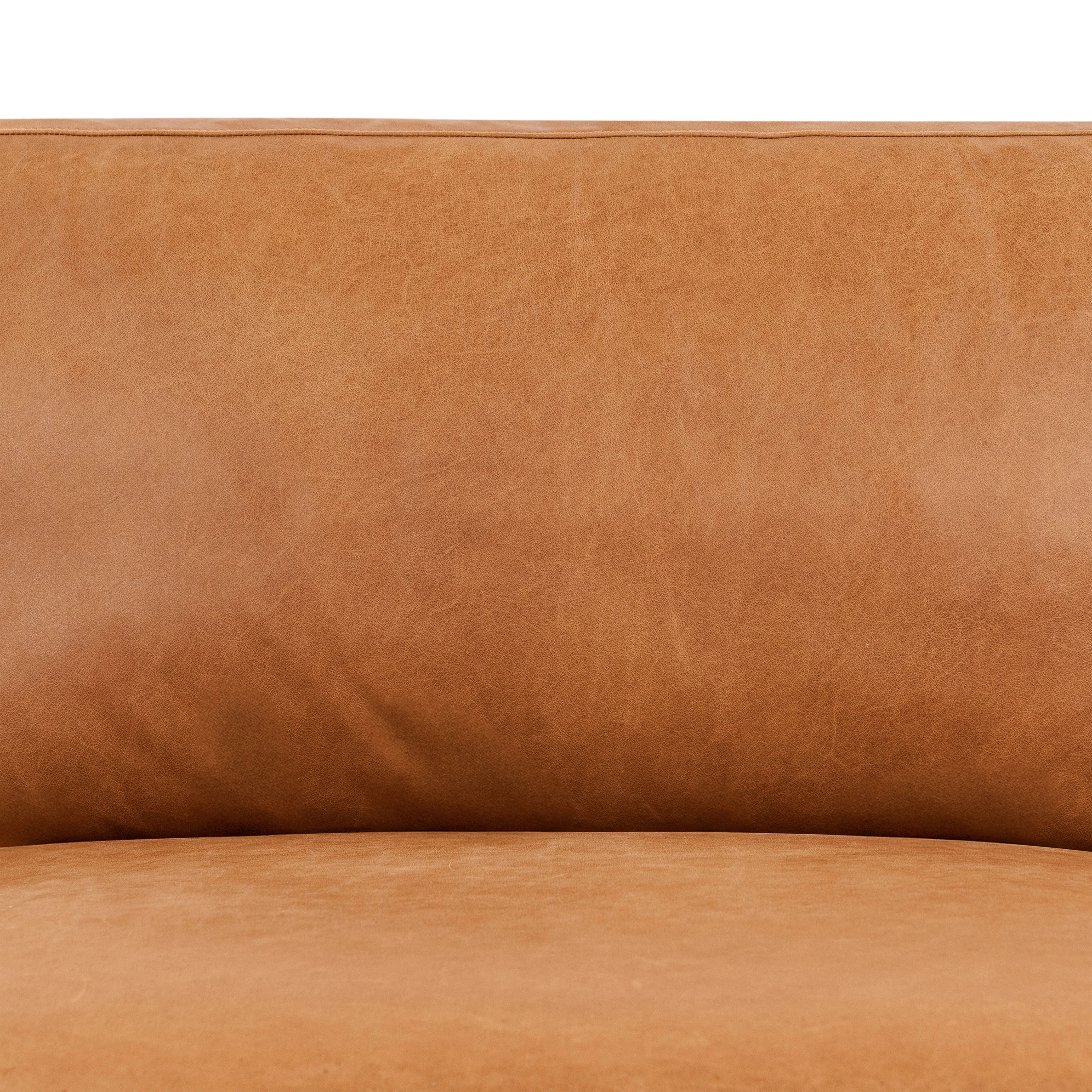 Zyon 105.5" Leather Reversible Chaise Sectional Sofa | Saddle Tan - Image 10