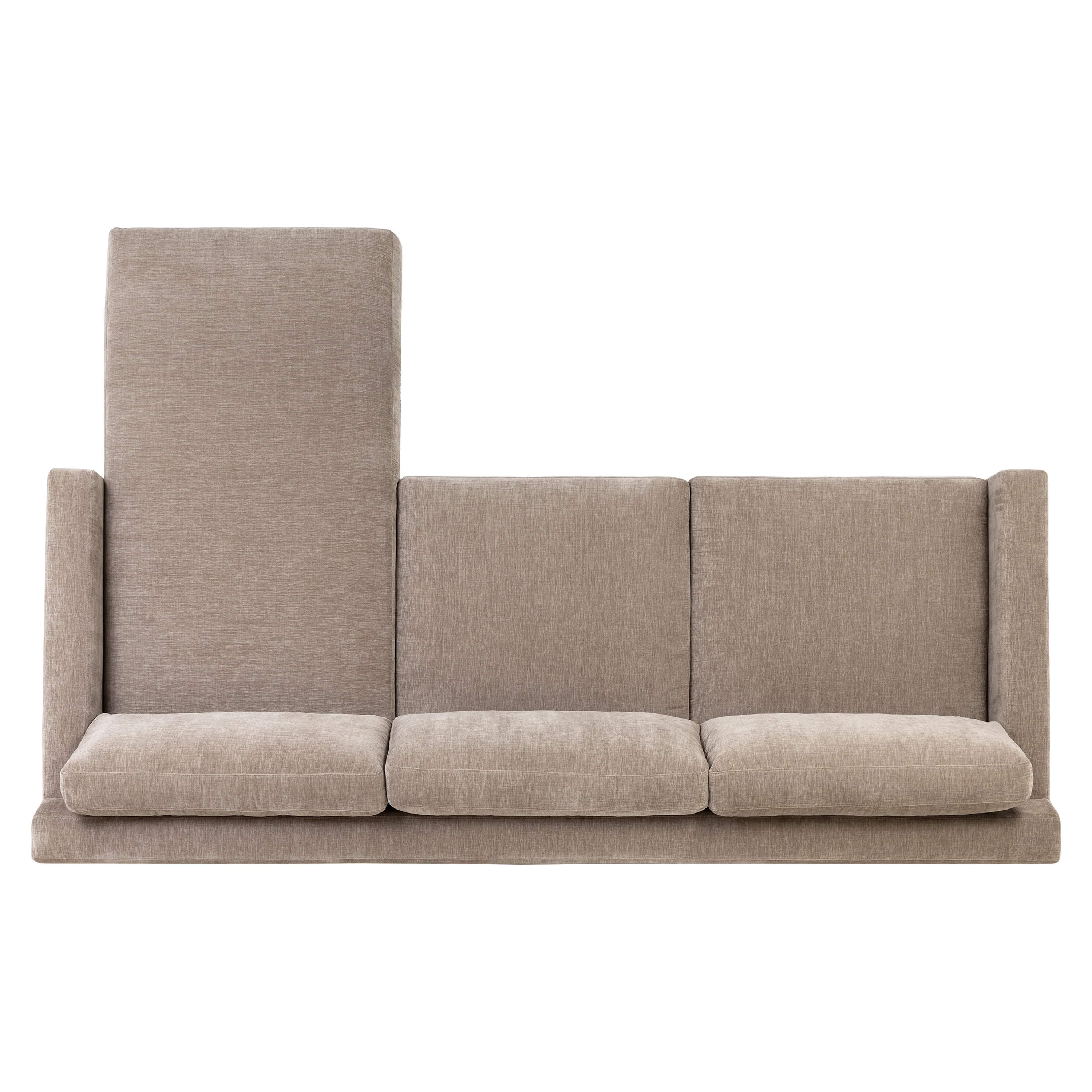 Zyon 105.5" Reversible Chaise Sectional | Taupe Brown - Image 10