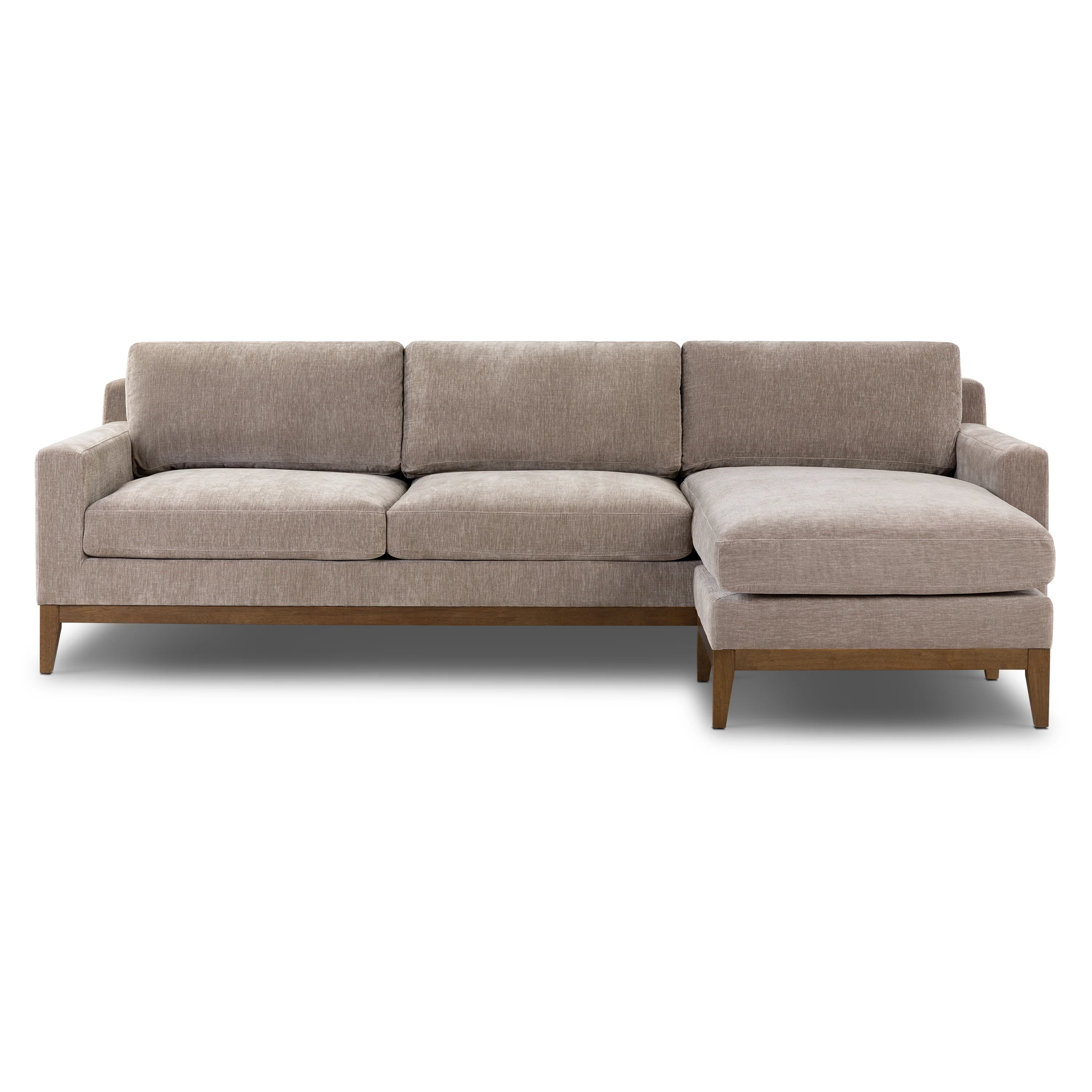 Zyon 105.5" Reversible Chaise Sectional | Taupe Brown - Image 3
