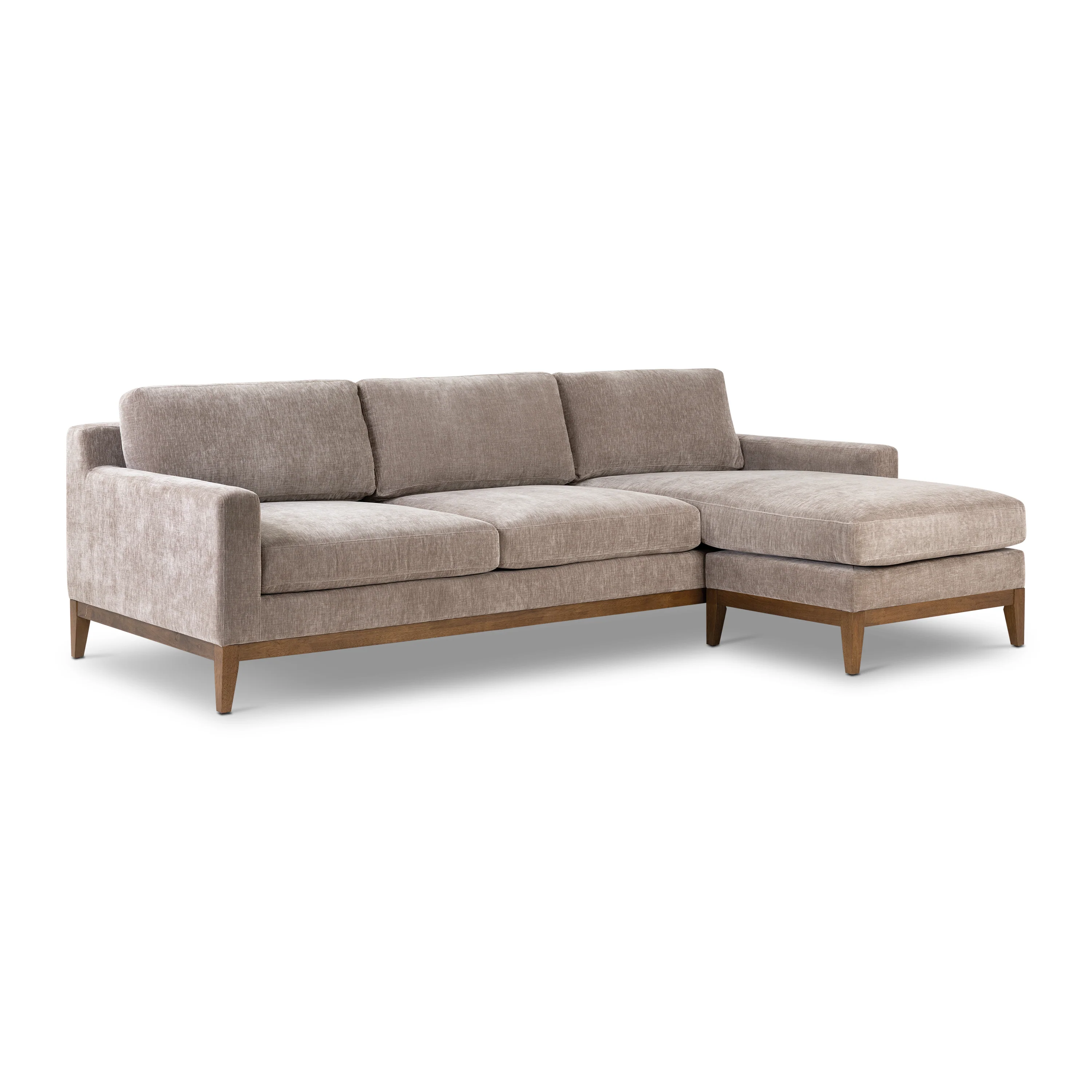 Zyon 105.5" Reversible Chaise Sectional | Taupe Brown - Image 4