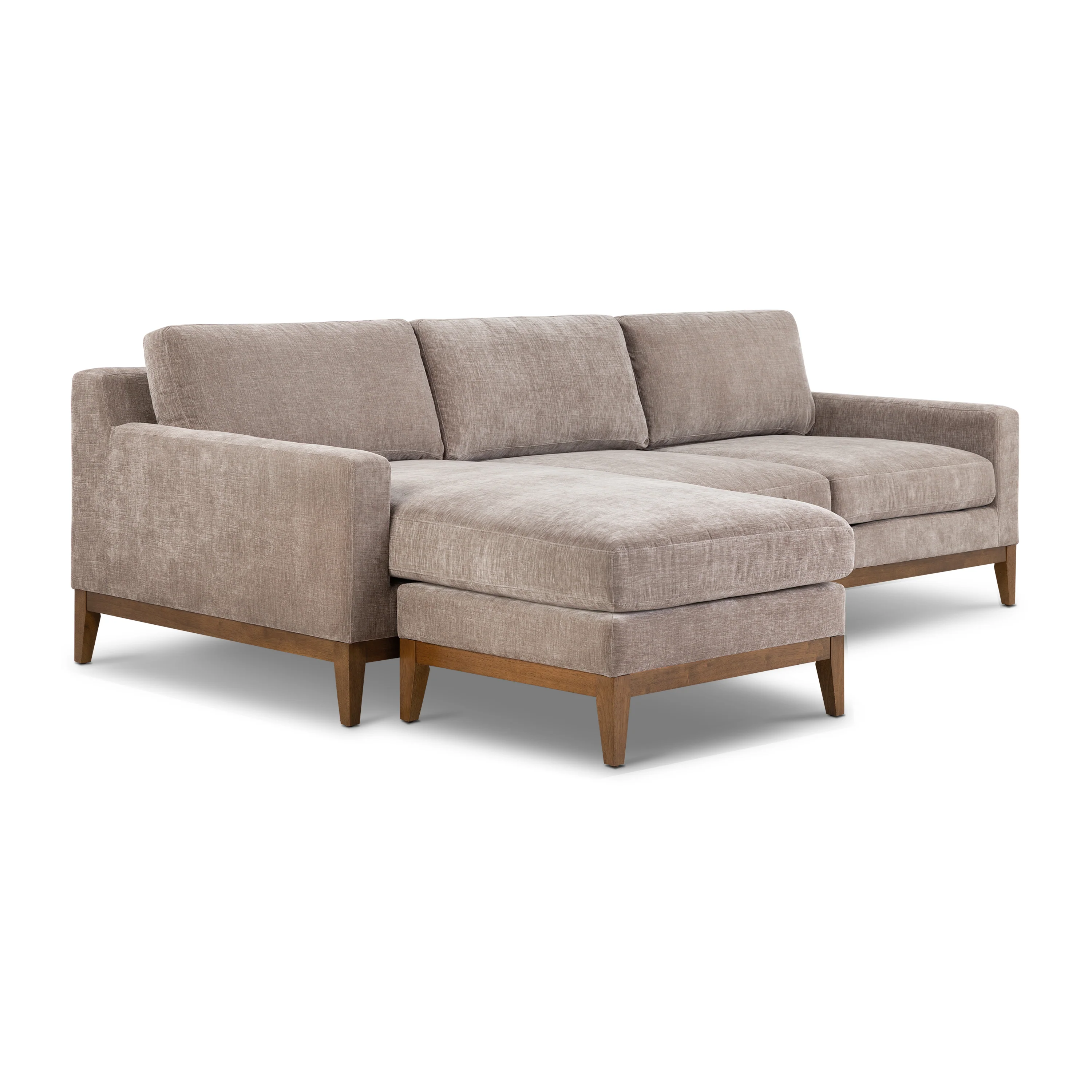 Zyon 105.5" Reversible Chaise Sectional | Taupe Brown - Image 5
