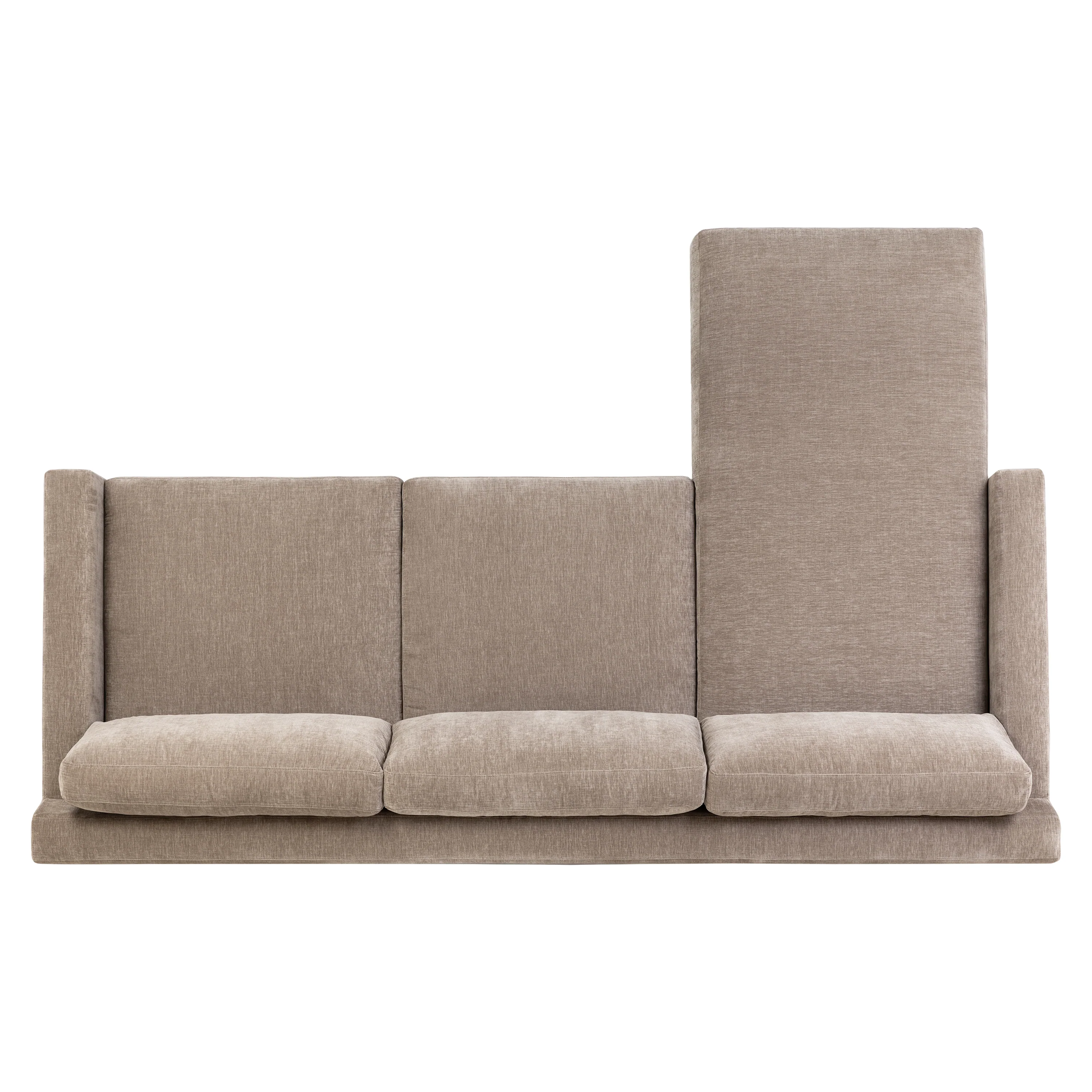 Zyon 105.5" Reversible Chaise Sectional | Taupe Brown - Image 9
