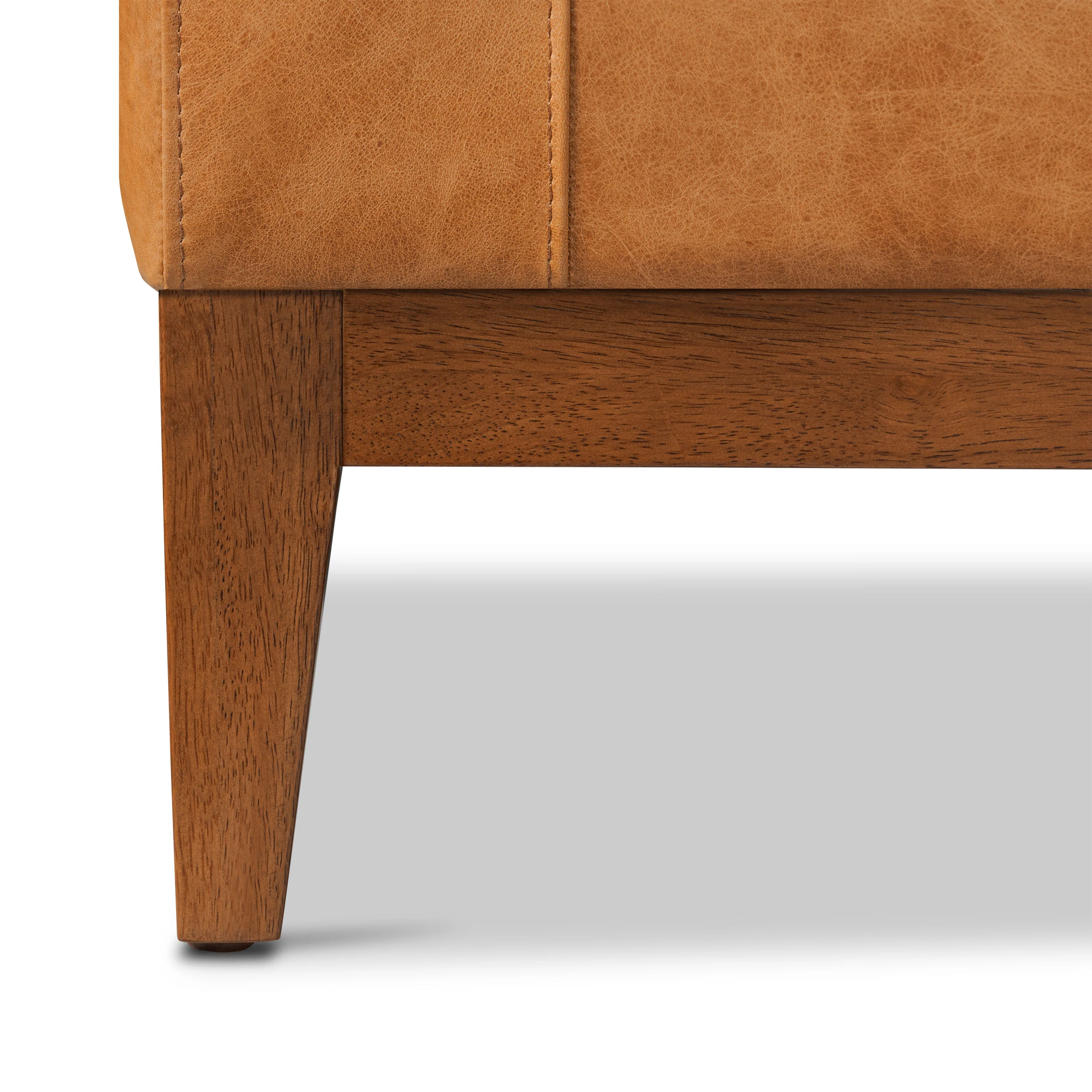 Zyon 116" Leather L-Shaped Corner Sectional Sofa | Antica Tan - Image 10
