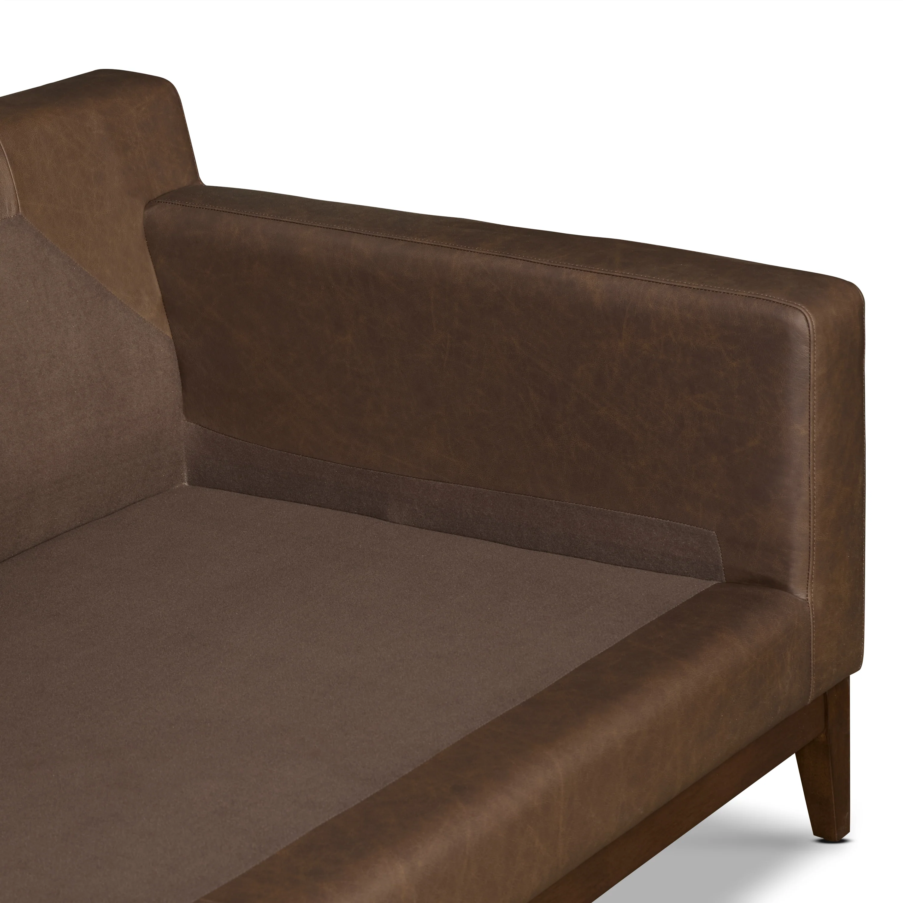 Zyon 116" Leather L-Shaped Corner Sectional Sofa | Bridle Brown - Image 11