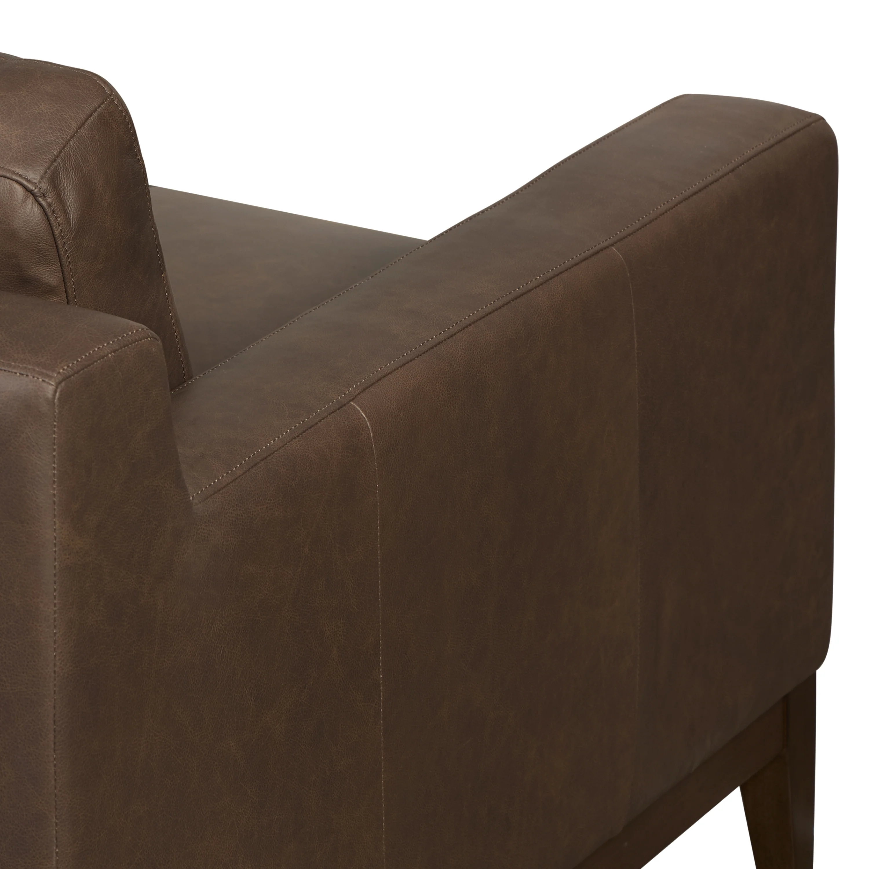 Zyon 116" Leather L-Shaped Corner Sectional Sofa | Bridle Brown - Image 12