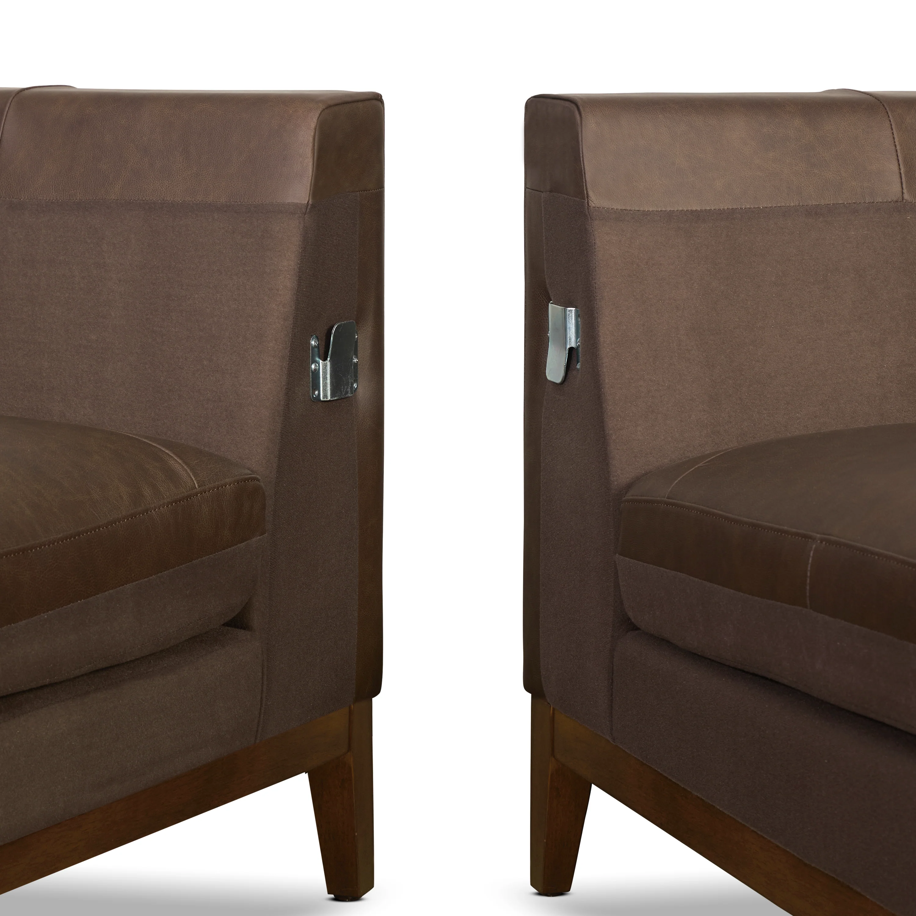 Zyon 116" Leather L-Shaped Corner Sectional Sofa | Bridle Brown - Image 14