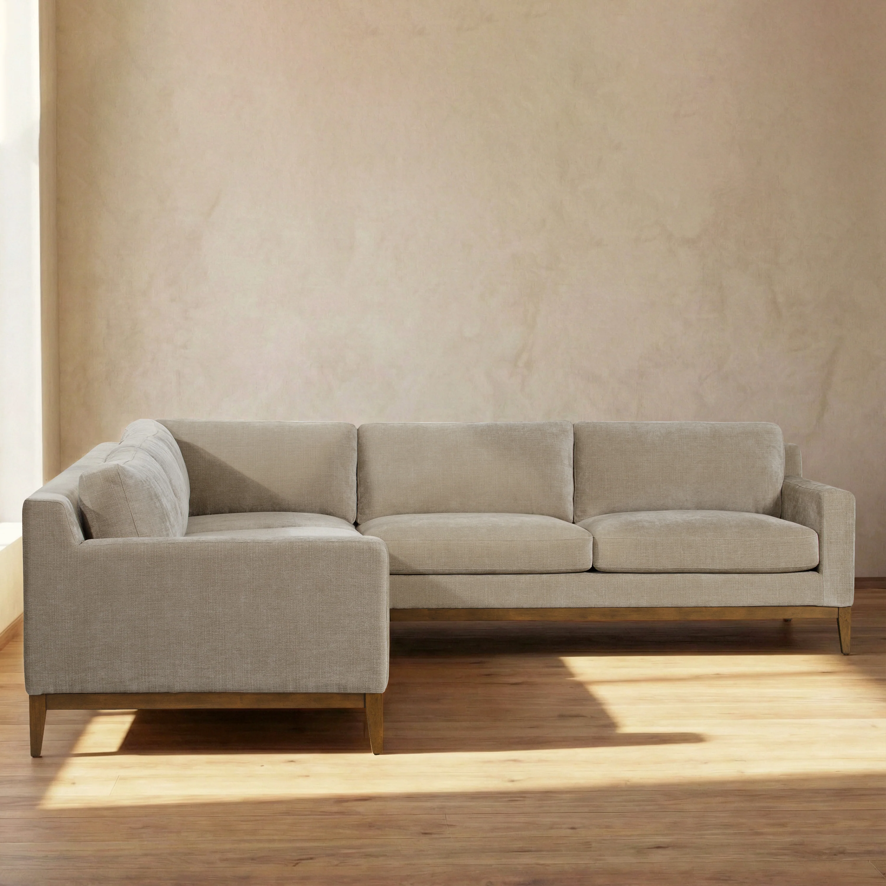 Zyon 116" Corner Sectional | Canvas Brown - Image 3