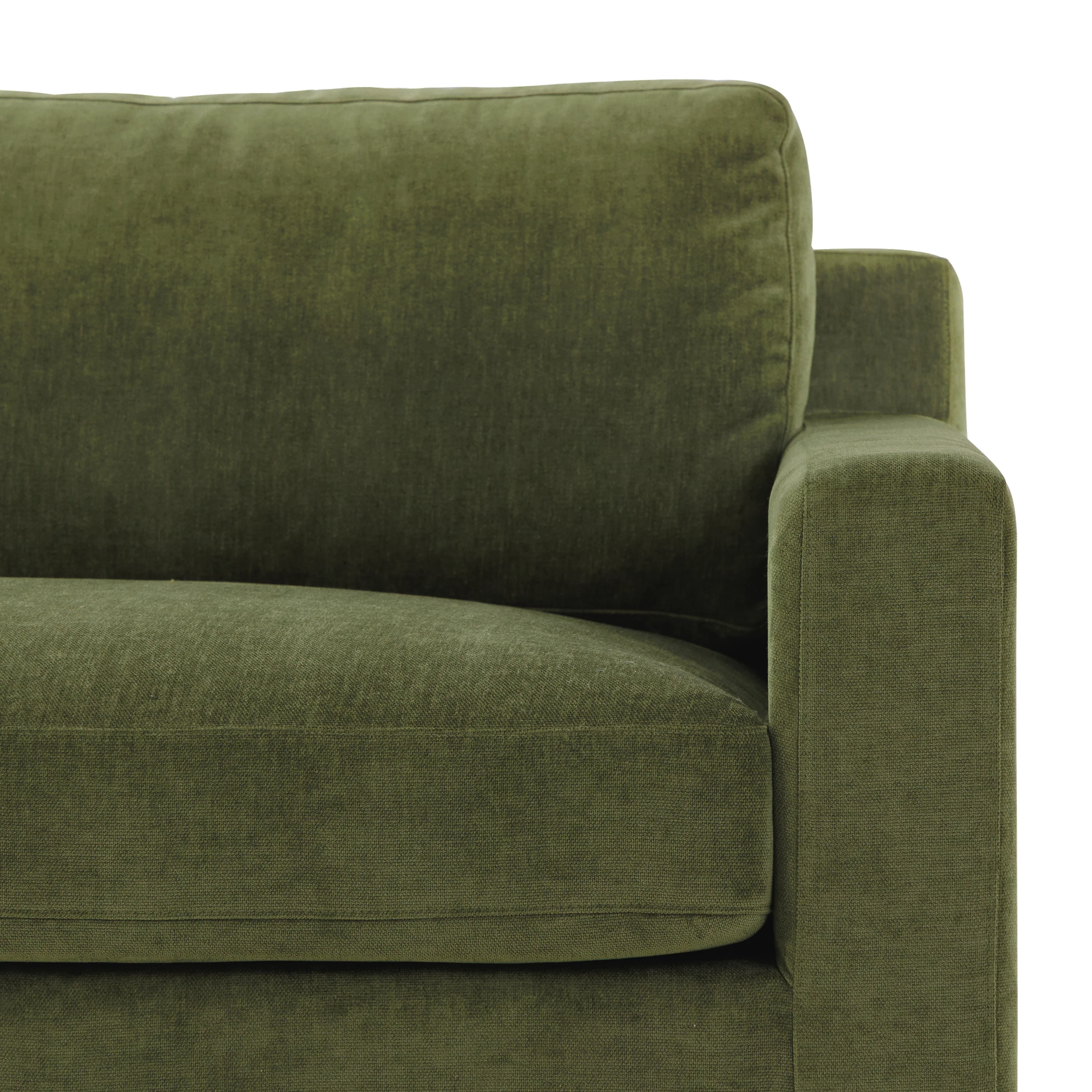 Zyon 75" Apartment Sofa | Distressed Green Velvet - Image 10