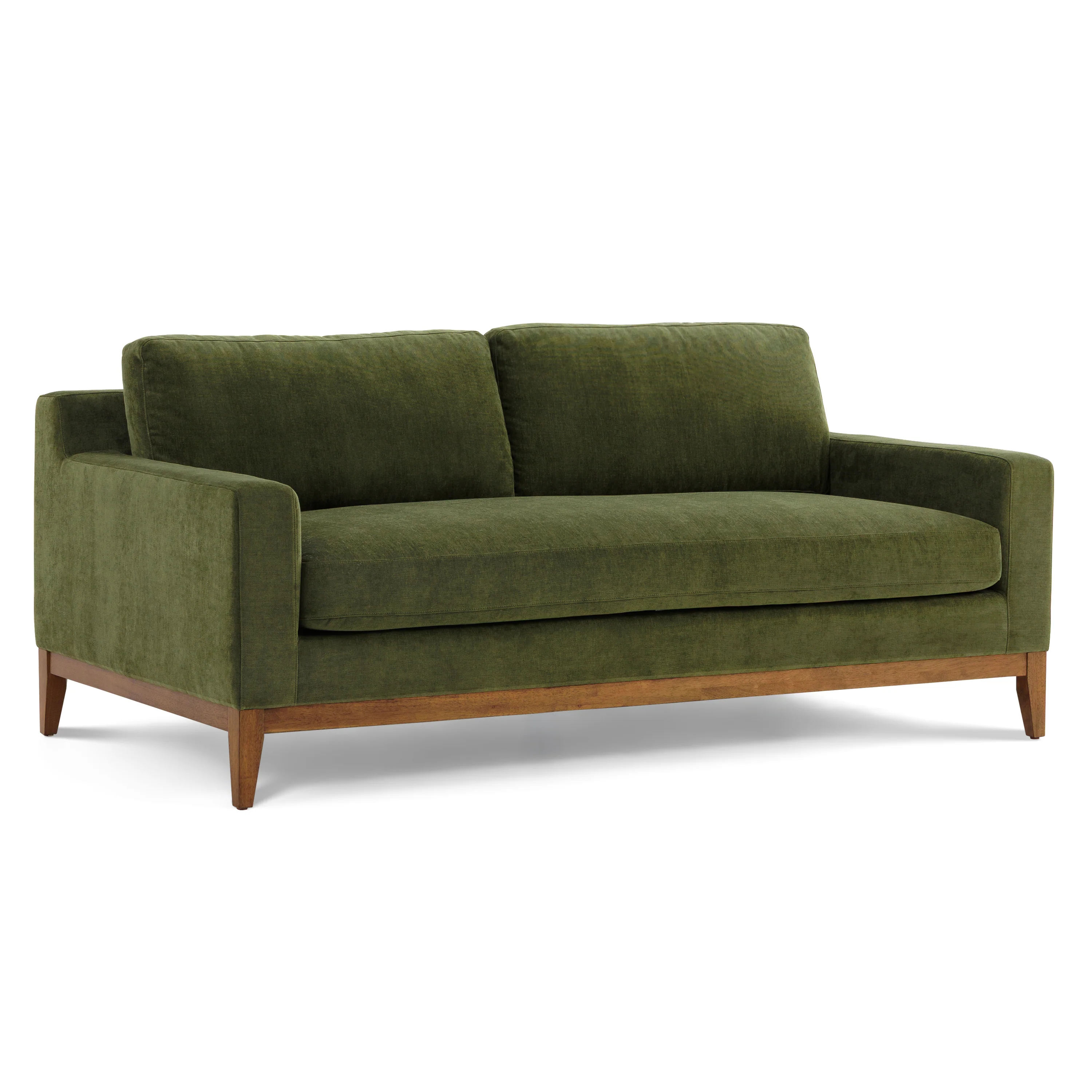 Zyon 75" Apartment Sofa | Distressed Green Velvet - Image 5