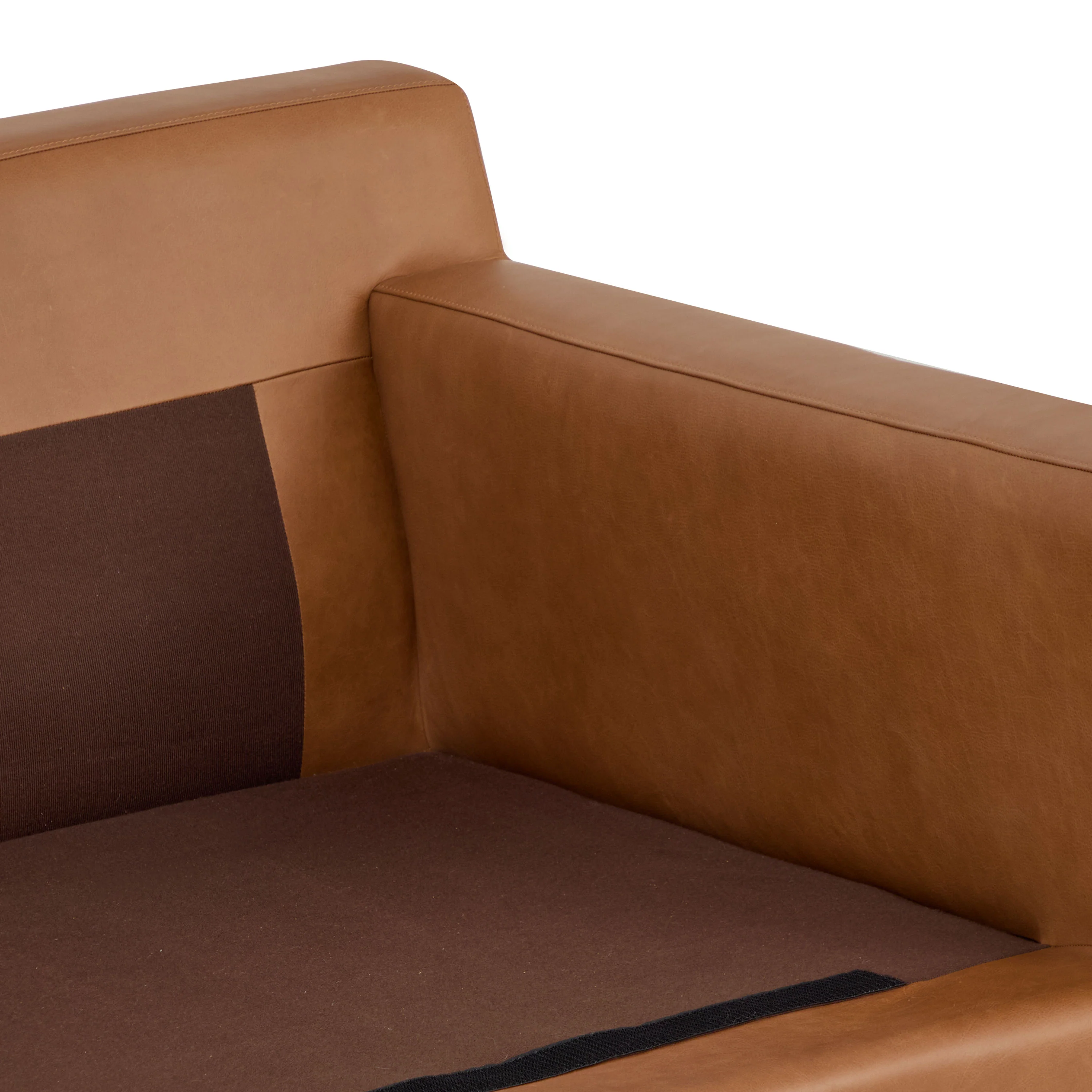 Zyon 75" Leather Apartment Sofa | Saddle Tan - Image 16