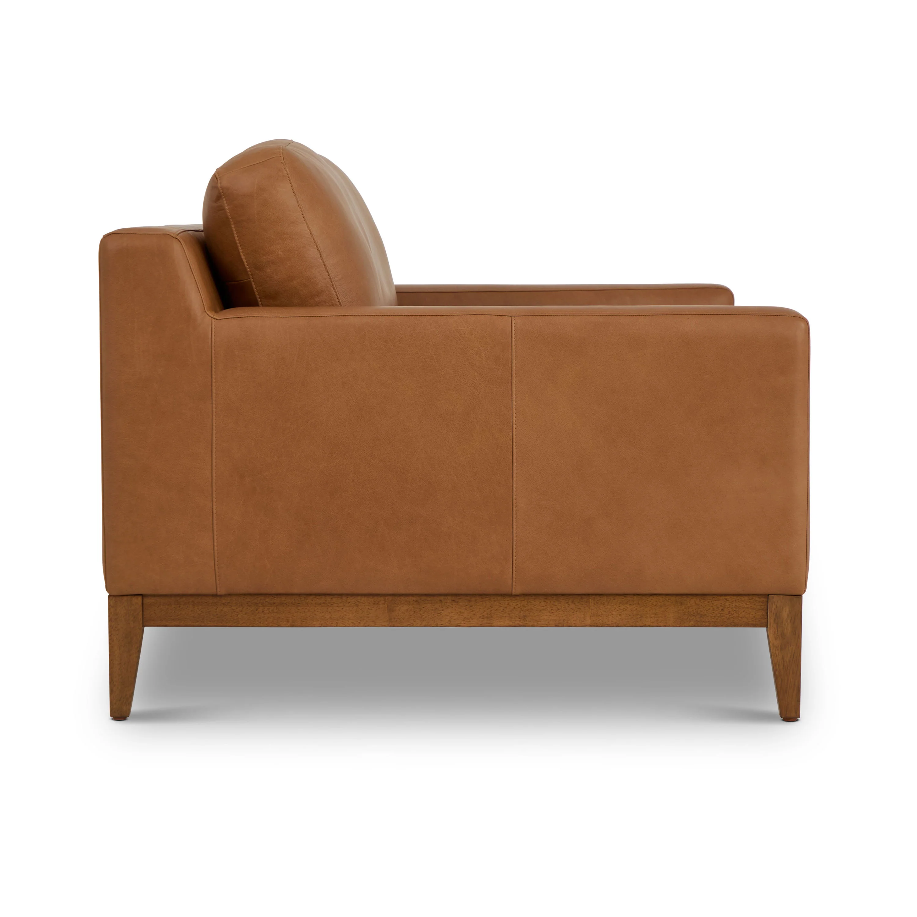 Zyon 75" Leather Apartment Sofa | Saddle Tan - Image 5