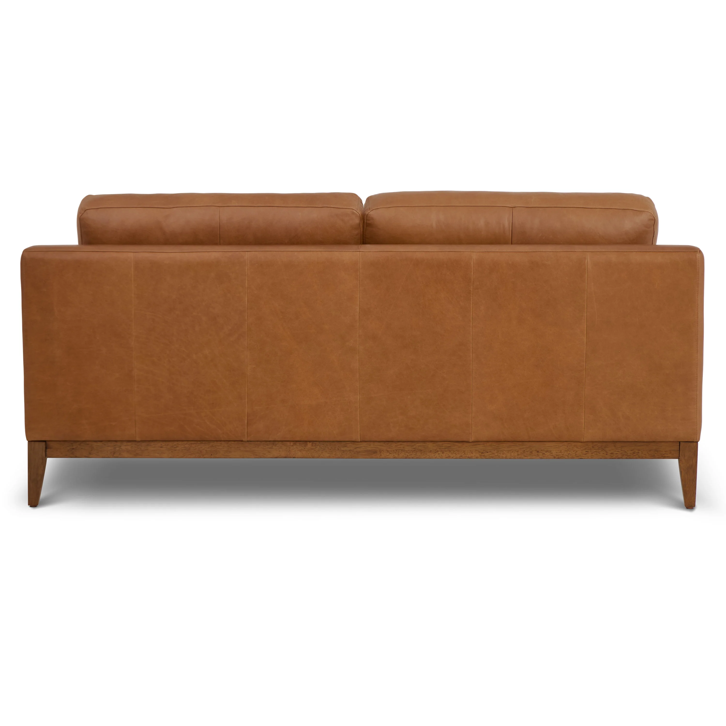 Zyon 75" Leather Apartment Sofa | Saddle Tan - Image 7