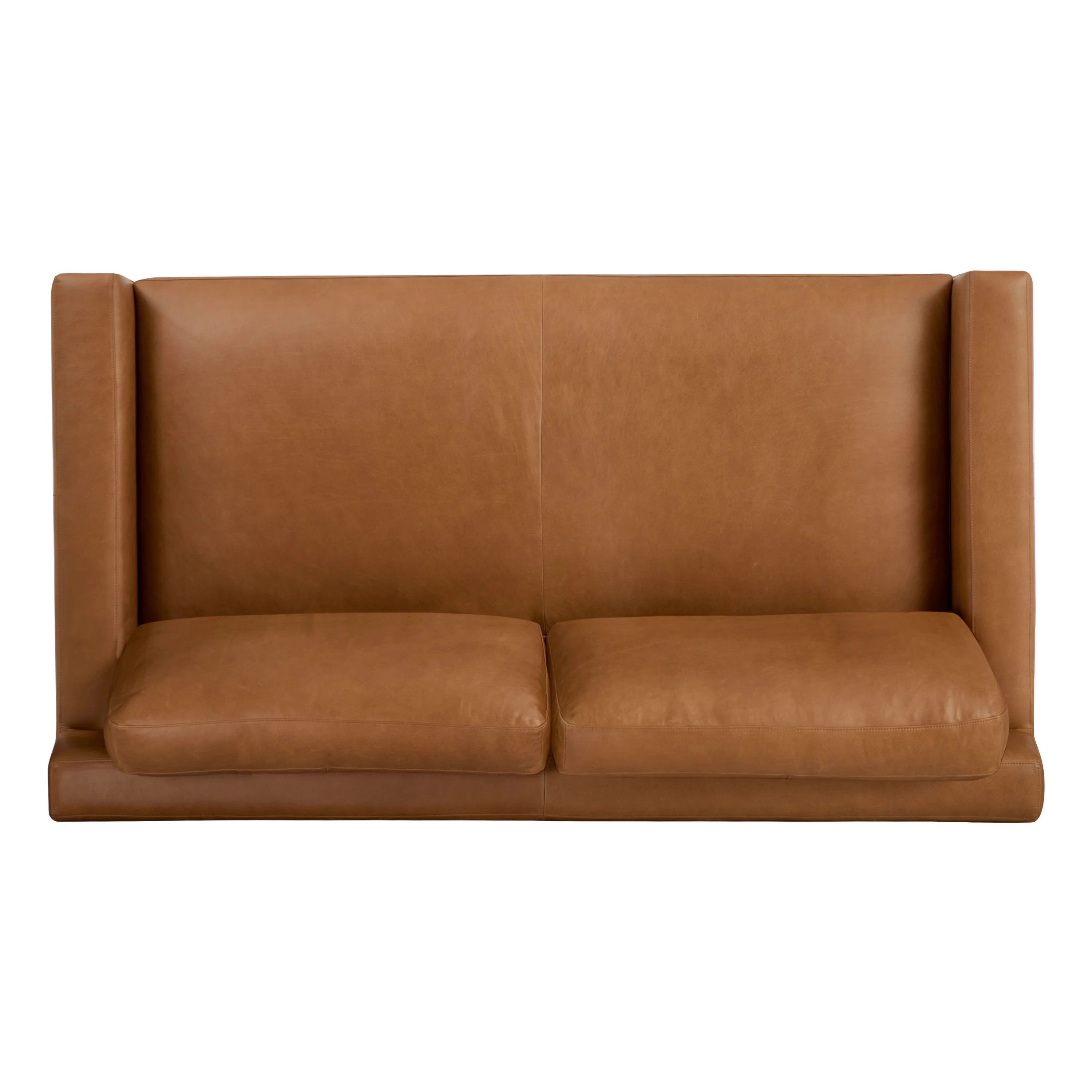Zyon 75" Leather Apartment Sofa | Saddle Tan - Image 8