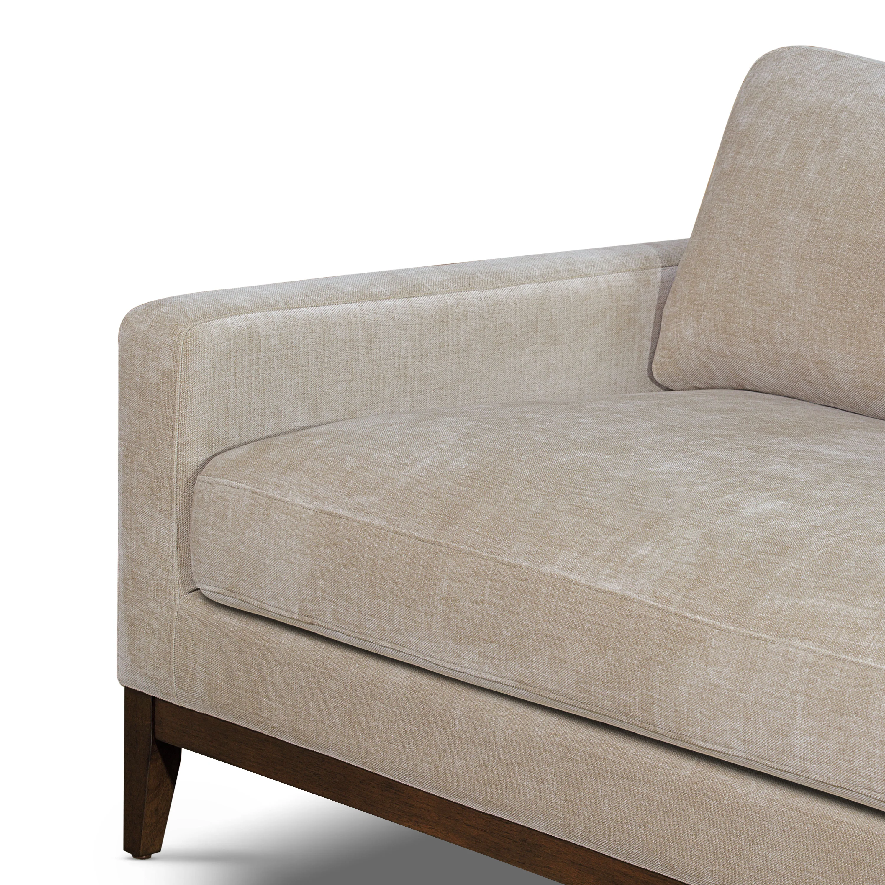 Zyon 90" Fabric Sofa | Canvas Brown - Image 9