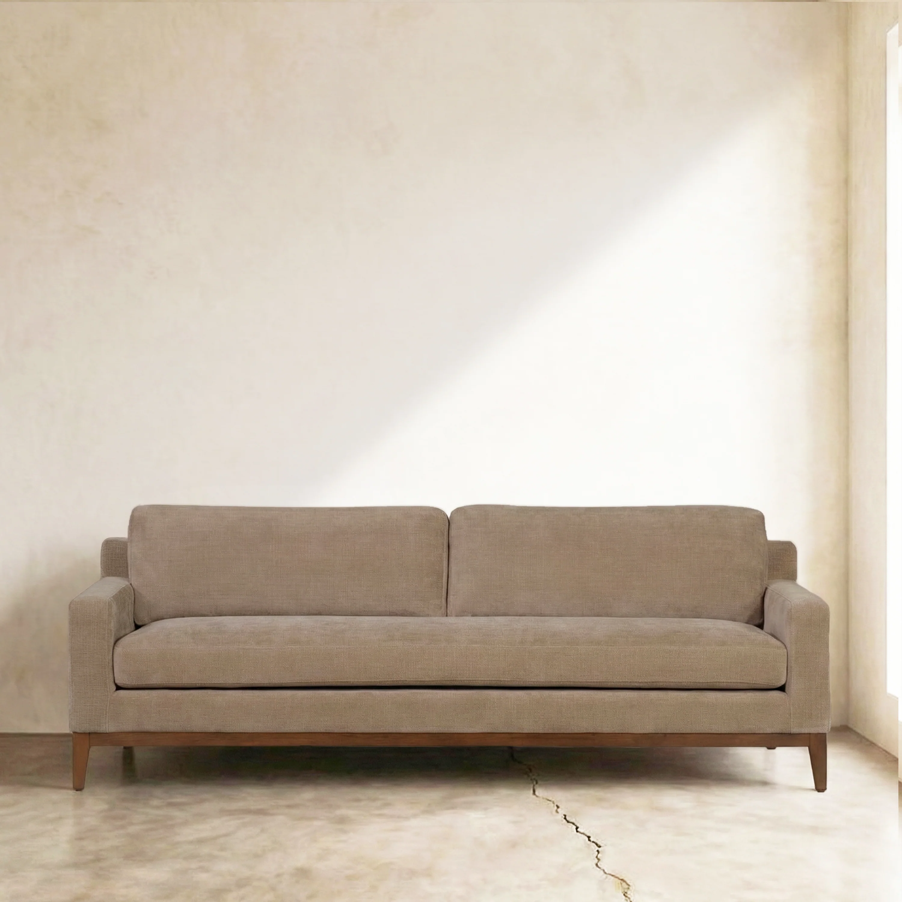 Zyon 90" Fabric Sofa | Clove Brown - Image 3