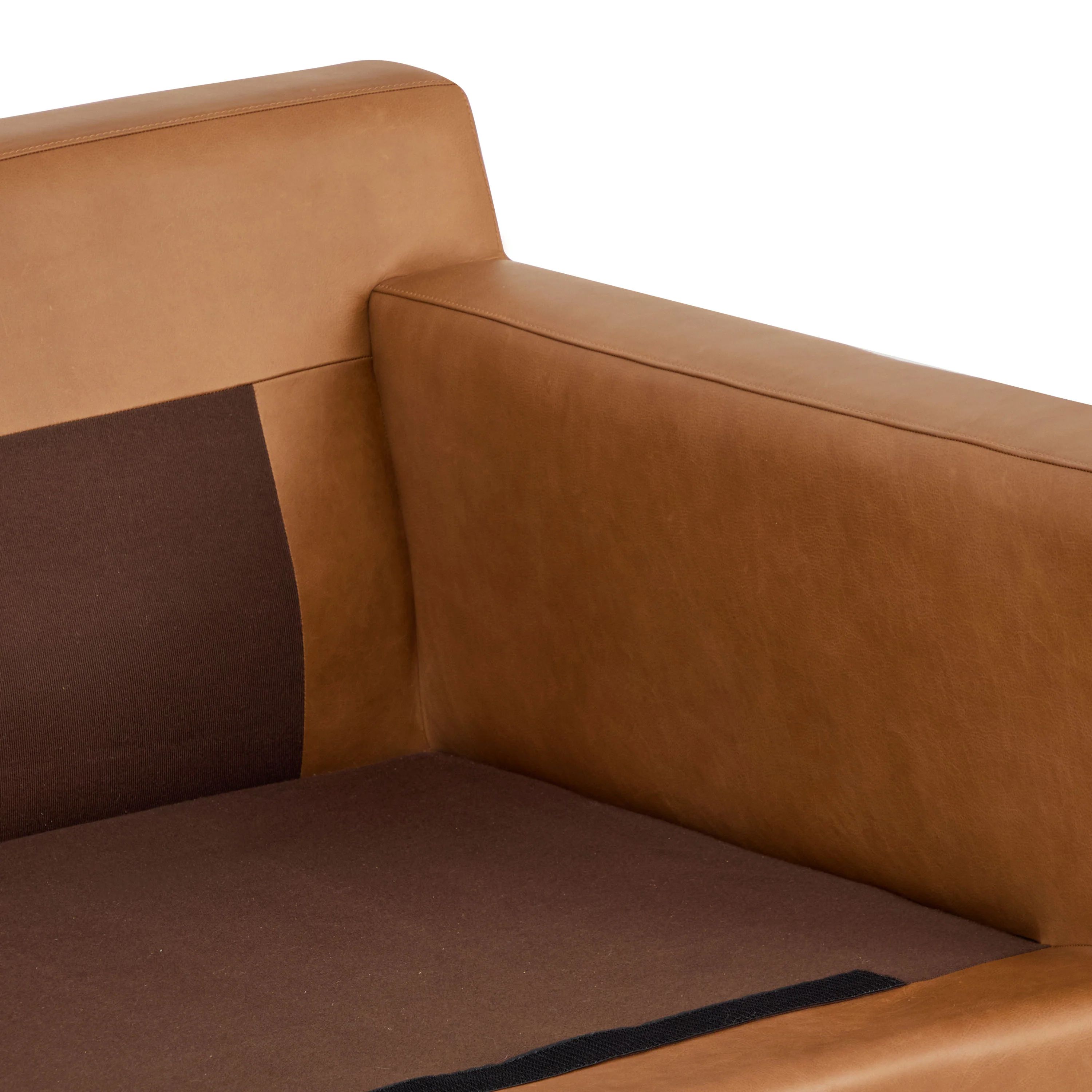 Zyon 115.5" Leather Left-Facing Bumper Chaise Sectional Sofa | Saddle Tan - Image 19