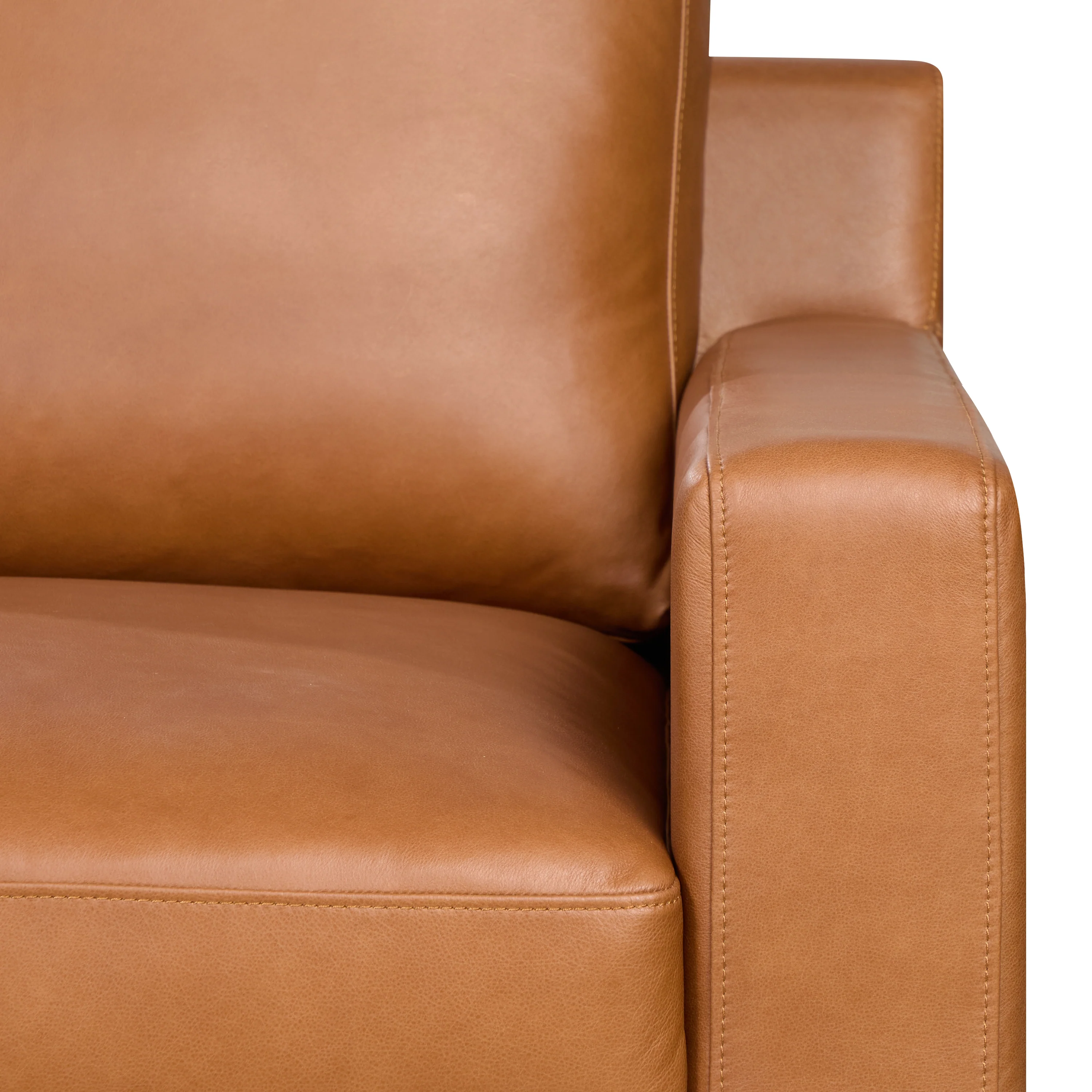 Zyon Leather Lounge Chair | Saddle Tan - Image 10
