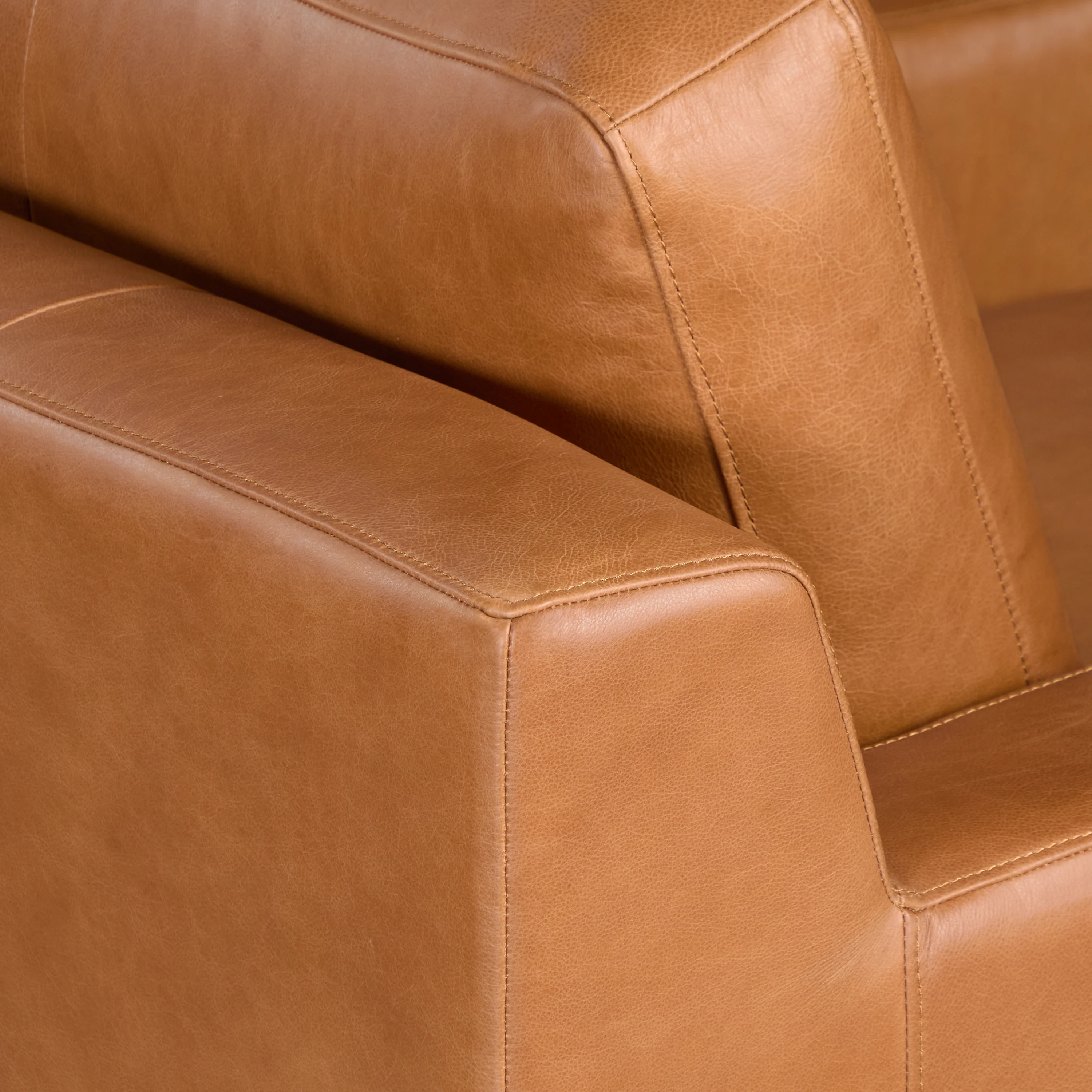 Zyon Leather Lounge Chair | Saddle Tan - Image 12