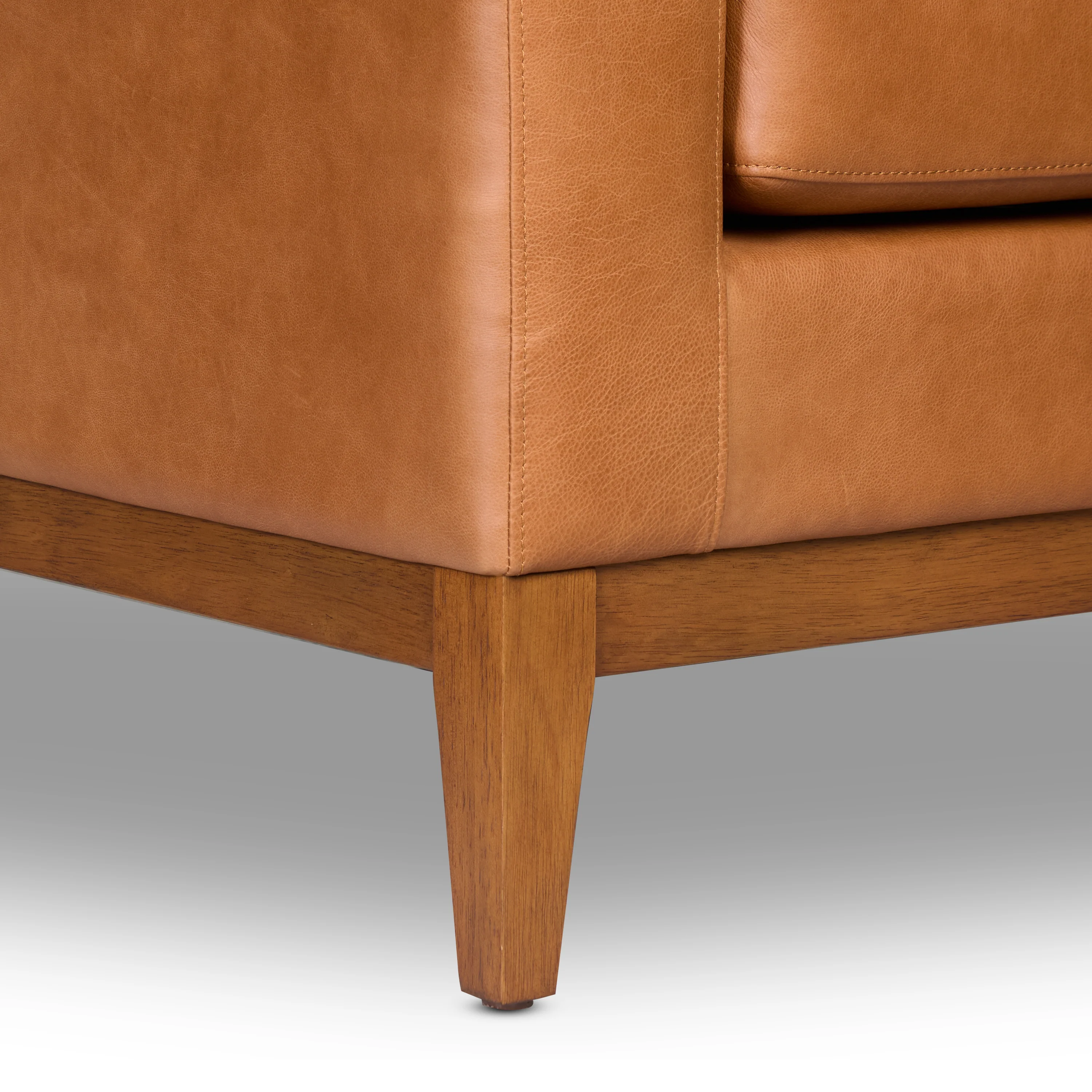 Zyon Leather Lounge Chair | Saddle Tan - Image 13