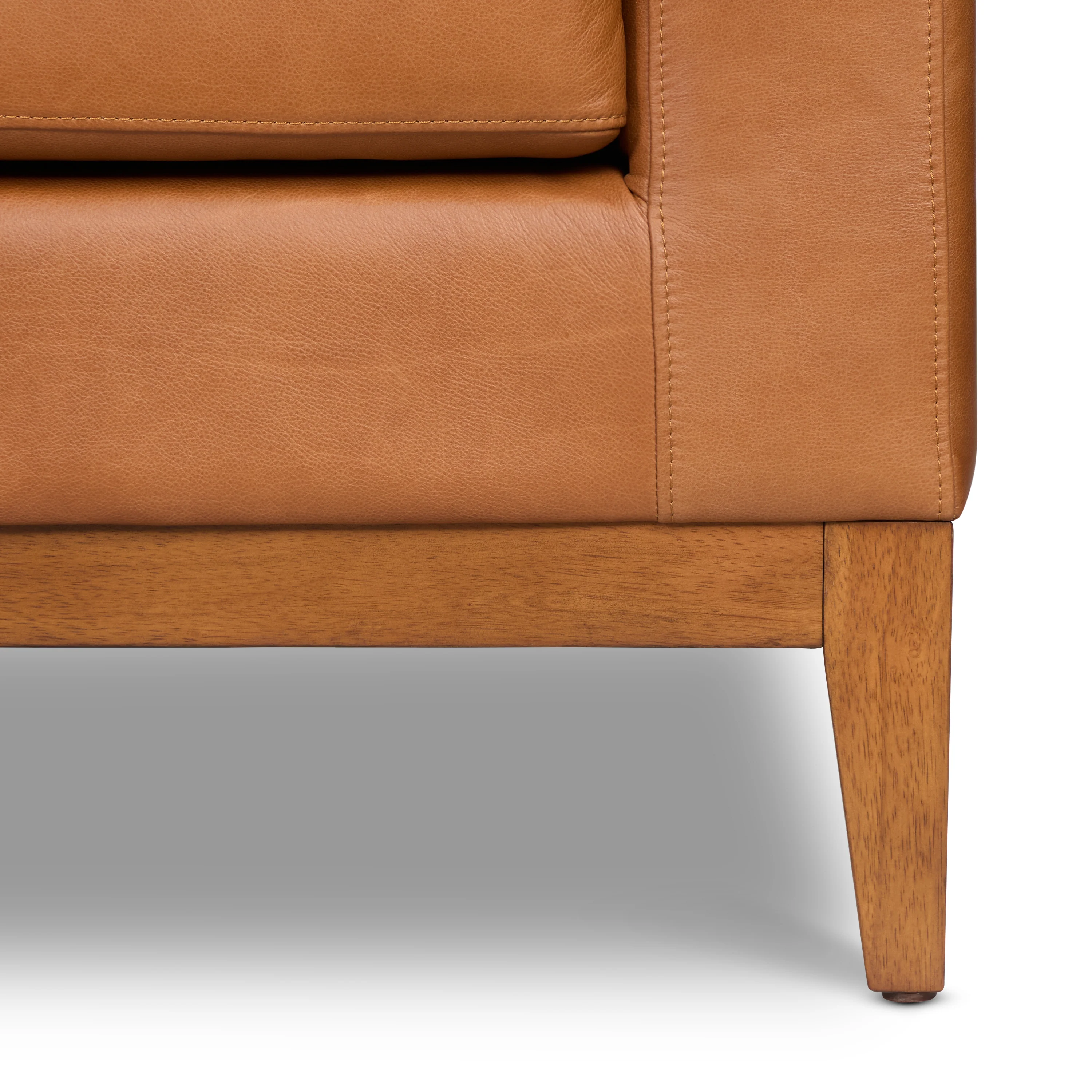 Zyon Leather Lounge Chair | Saddle Tan - Image 14