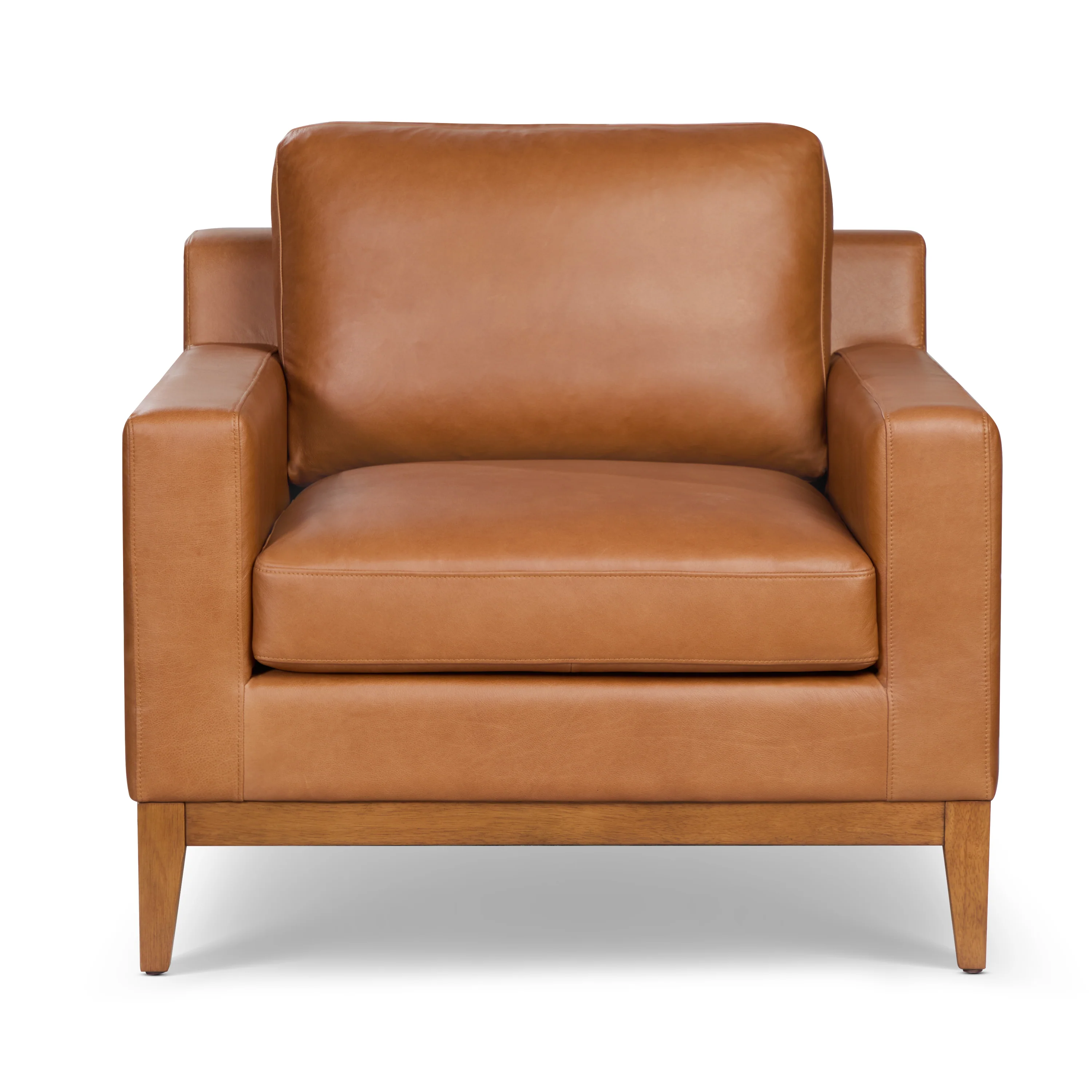 Zyon Leather Lounge Chair | Saddle Tan - Image 3