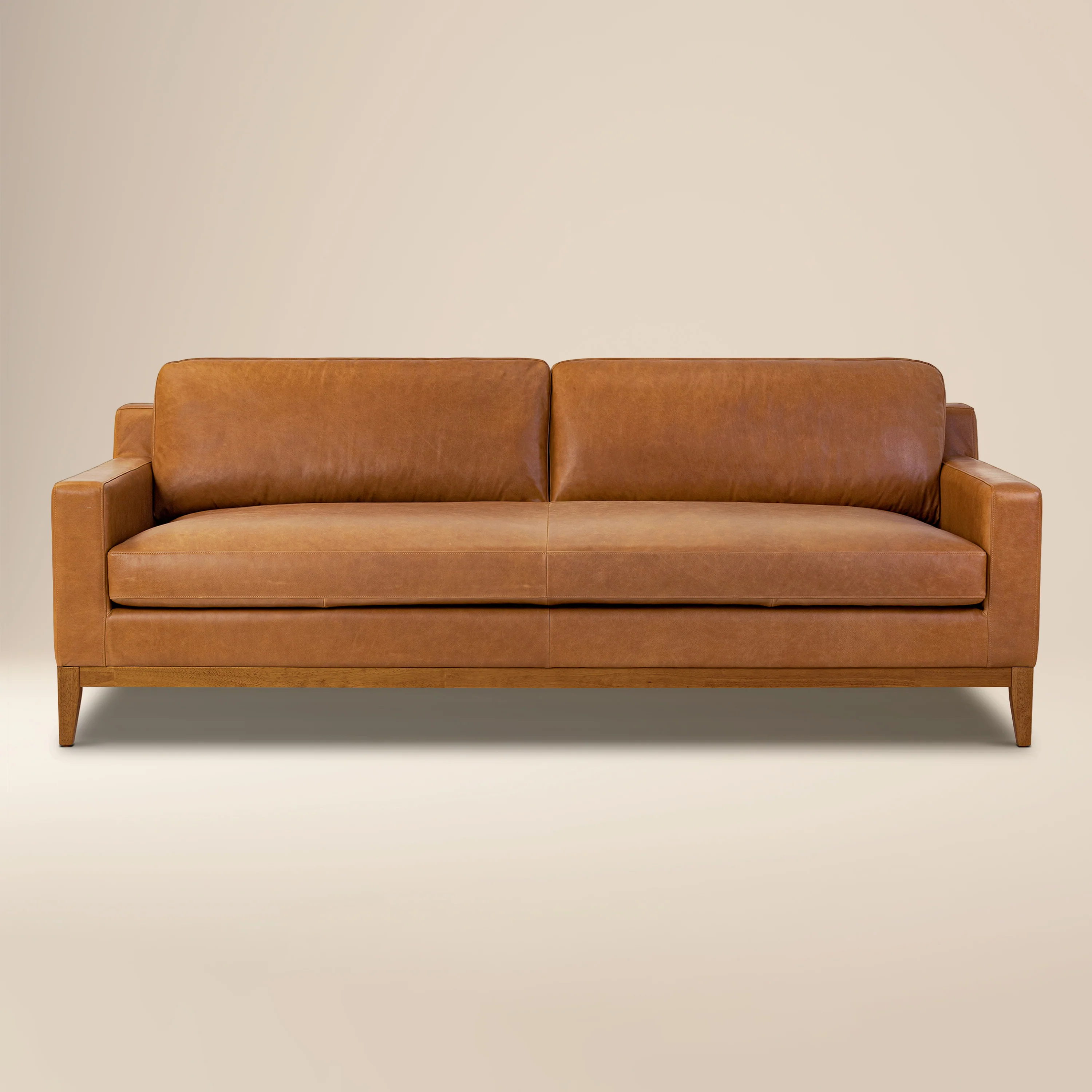 Zyon 90" Leather Sofa | Saddle Tan