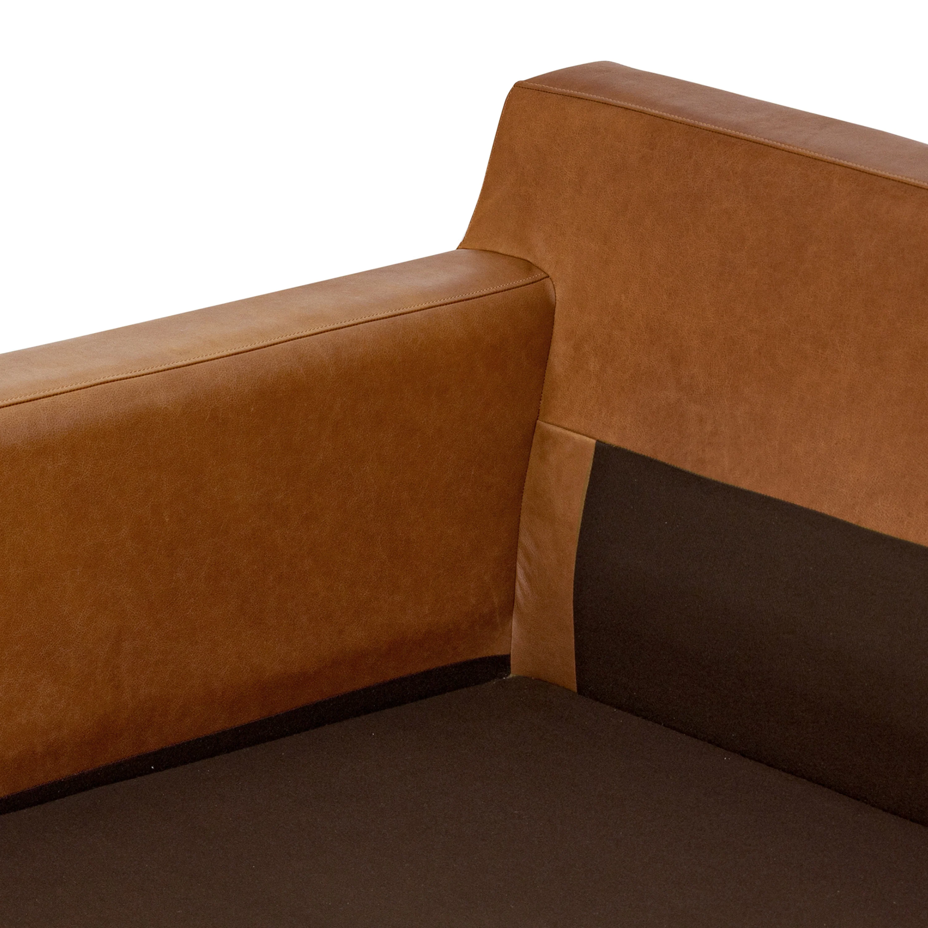 Zyon 90" Leather Sofa | Saddle Tan - Image 10