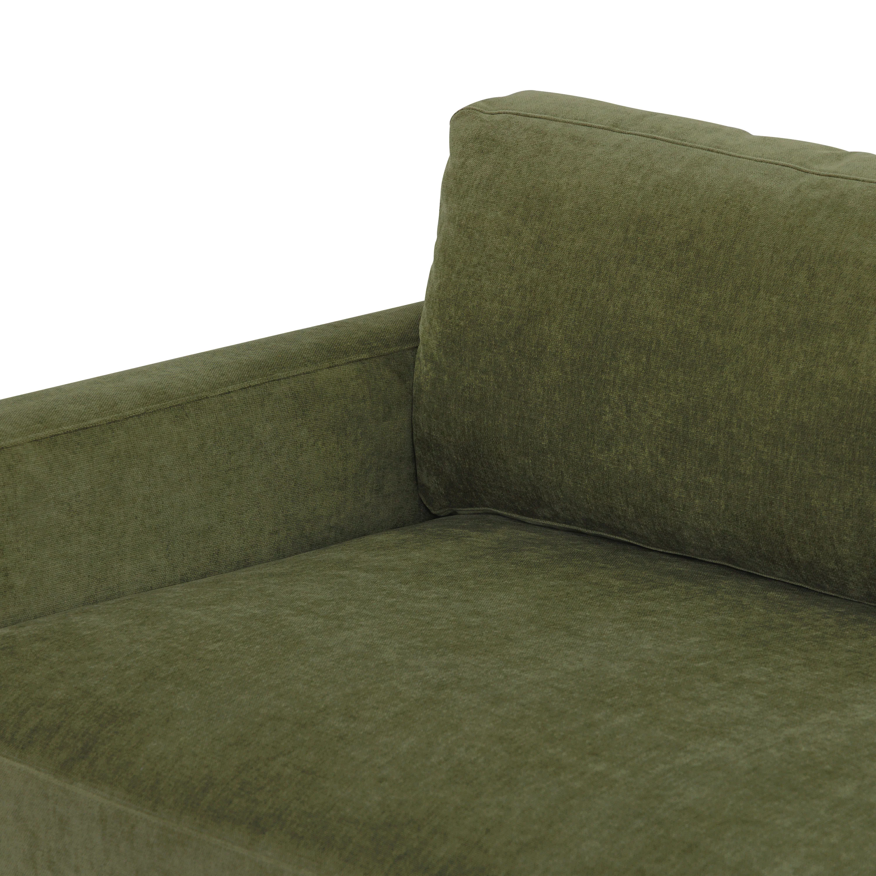Zyon Right-Facing Bumper Chaise Sectional | Distressed Green Velvet - Image 15