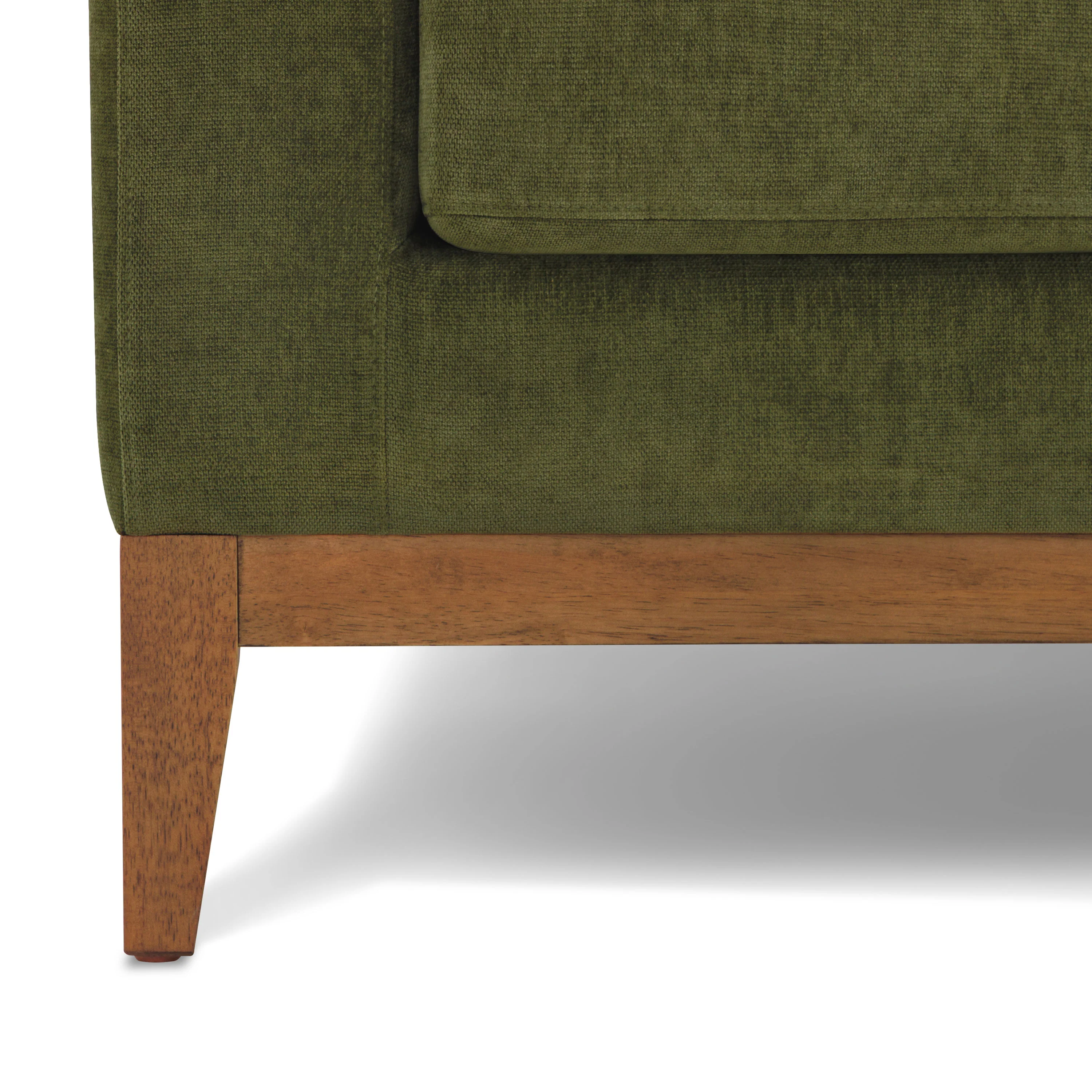 Zyon Right-Facing Bumper Chaise Sectional | Distressed Green Velvet - Image 23