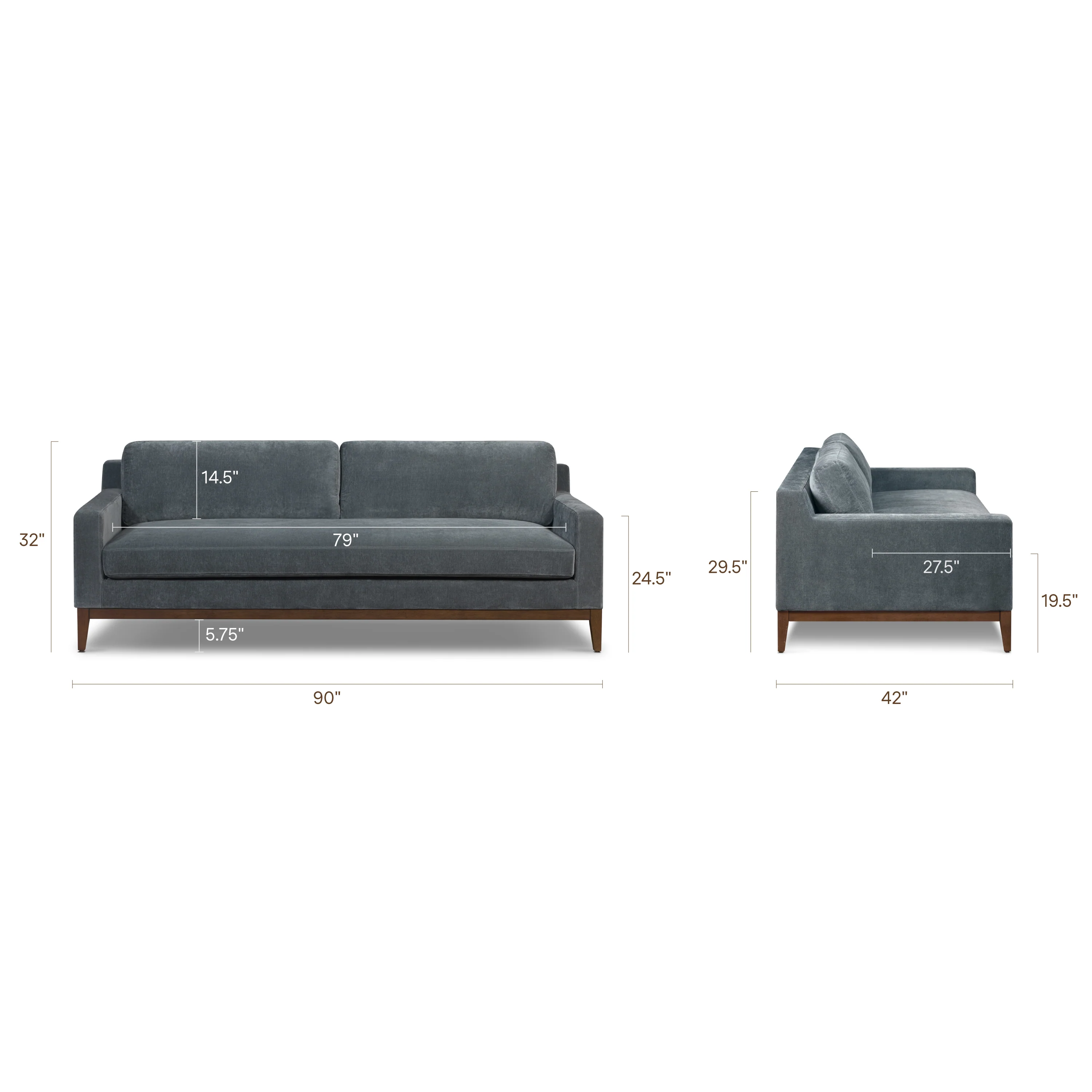 Zyon Velvet Sofa | Boreal Blue - Image 16