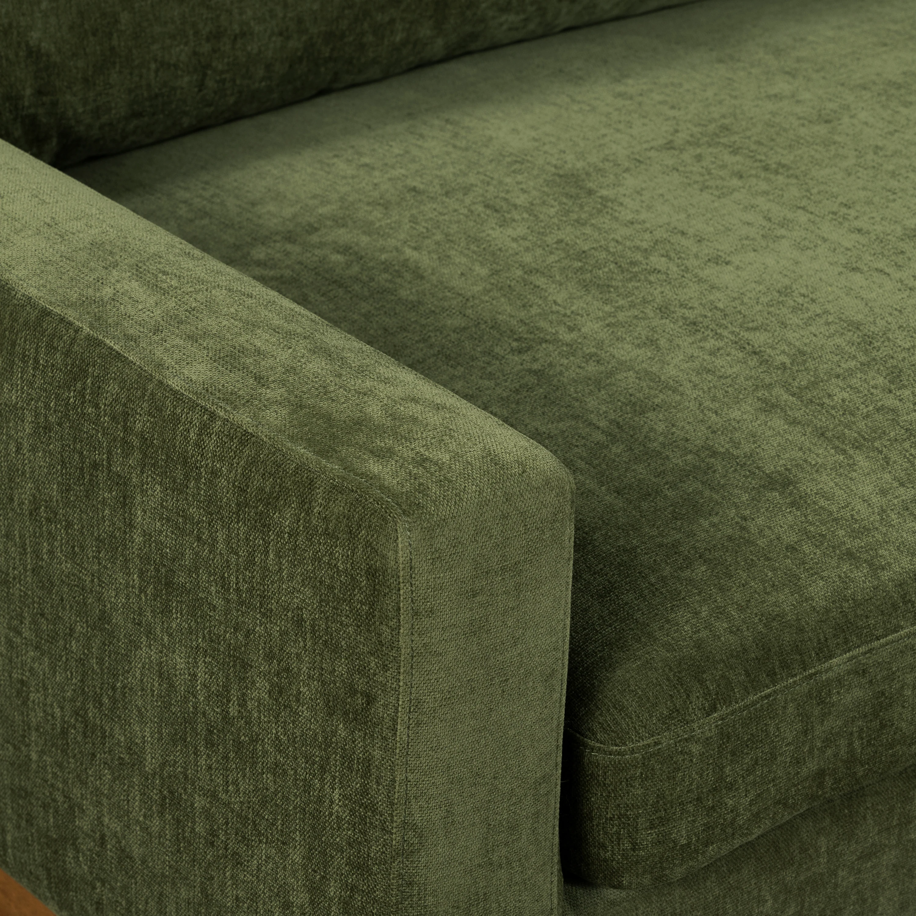 Zyon Velvet Sofa | Distressed Green Velvet - Image 11