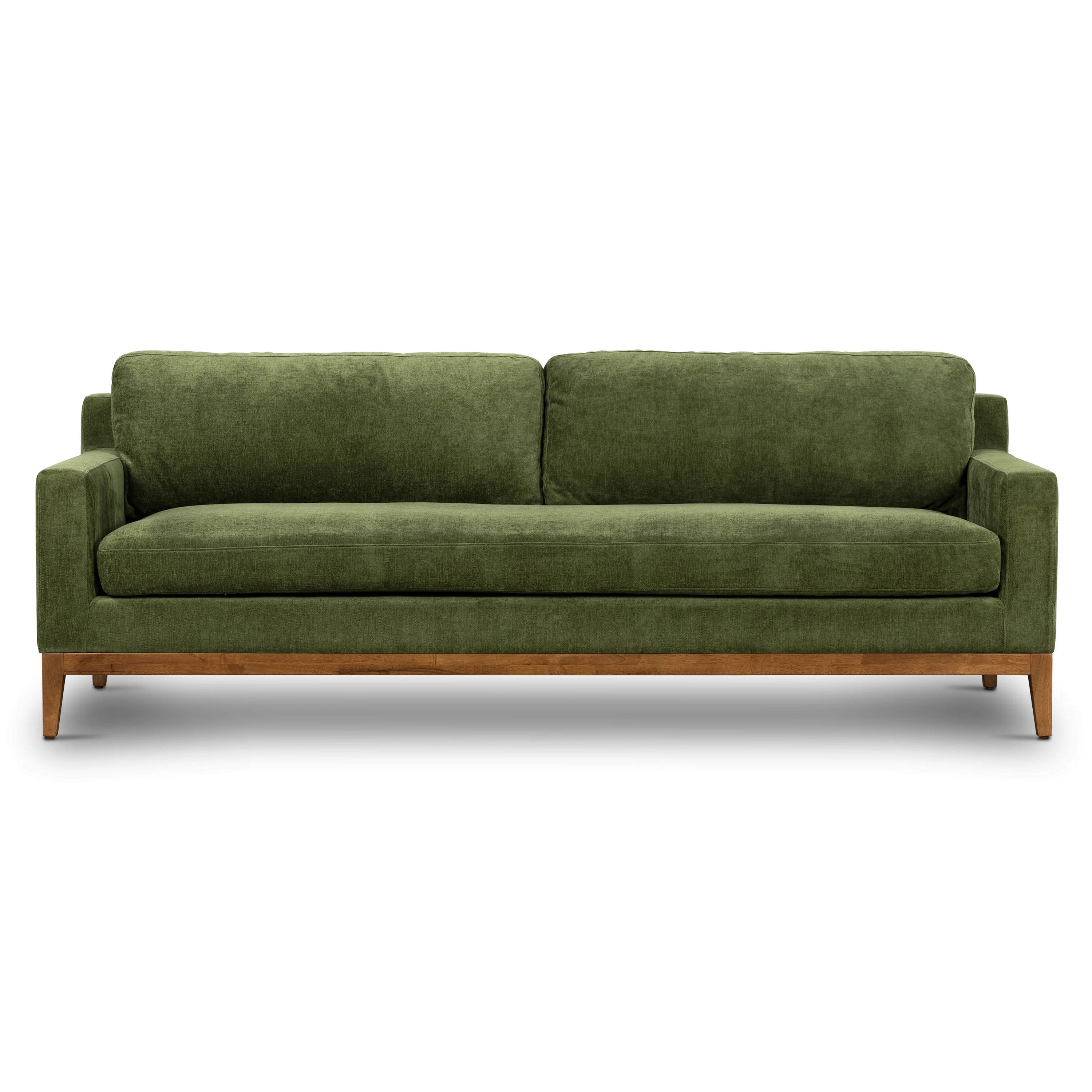 Zyon Velvet Sofa | Distressed Green Velvet - Image 4