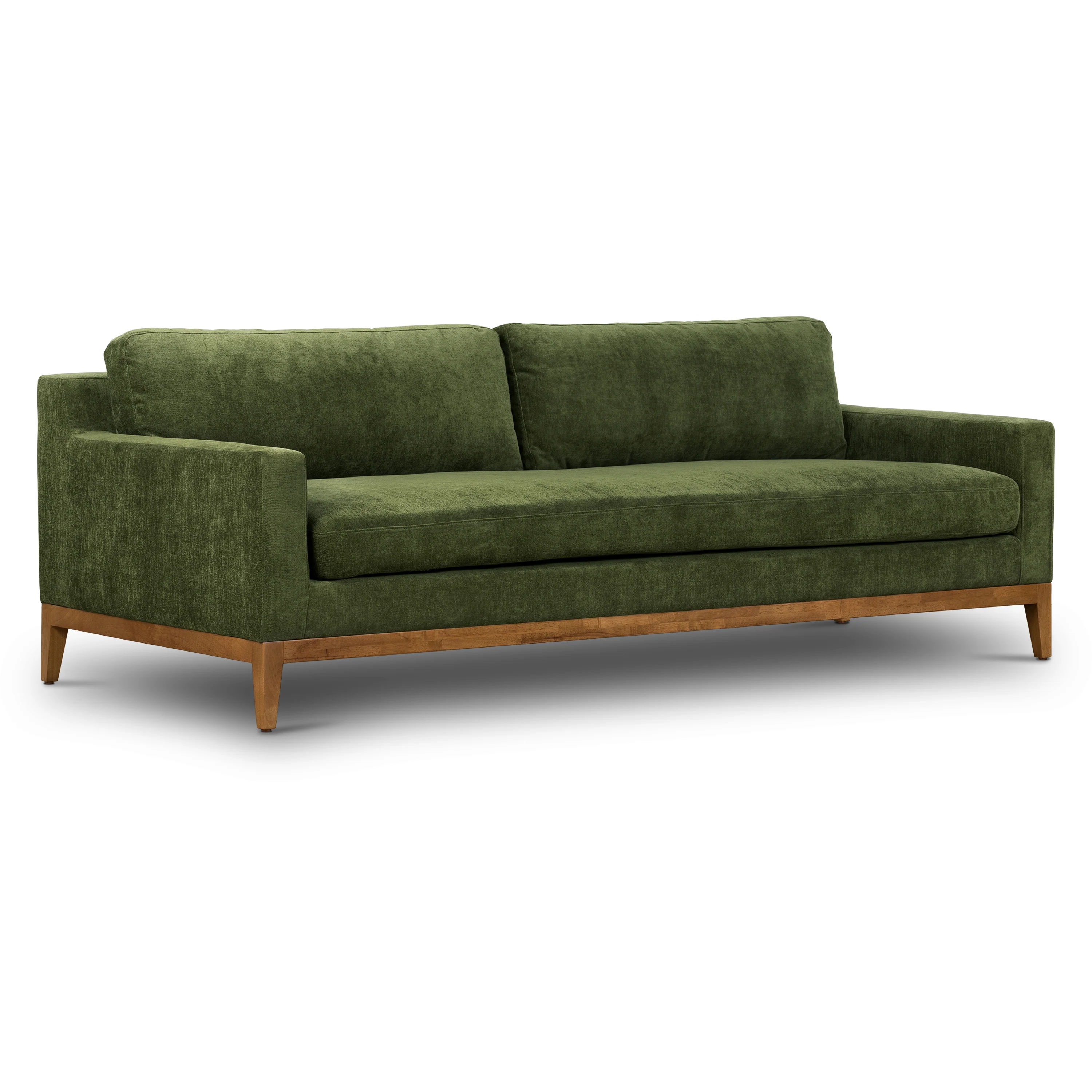 Zyon Velvet Sofa | Distressed Green Velvet - Image 5