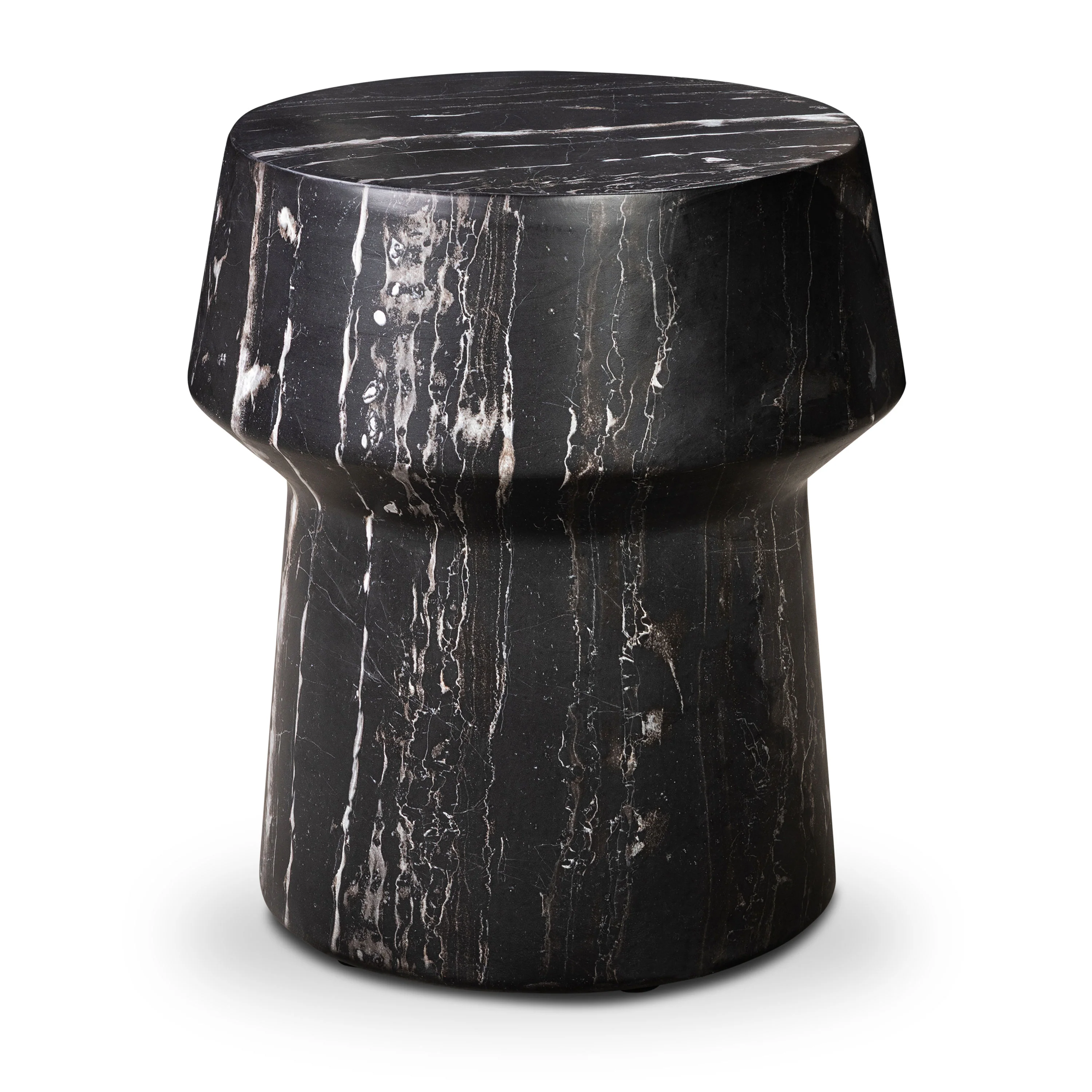 Zyra 18" Side Table | Black Marble - Image 2