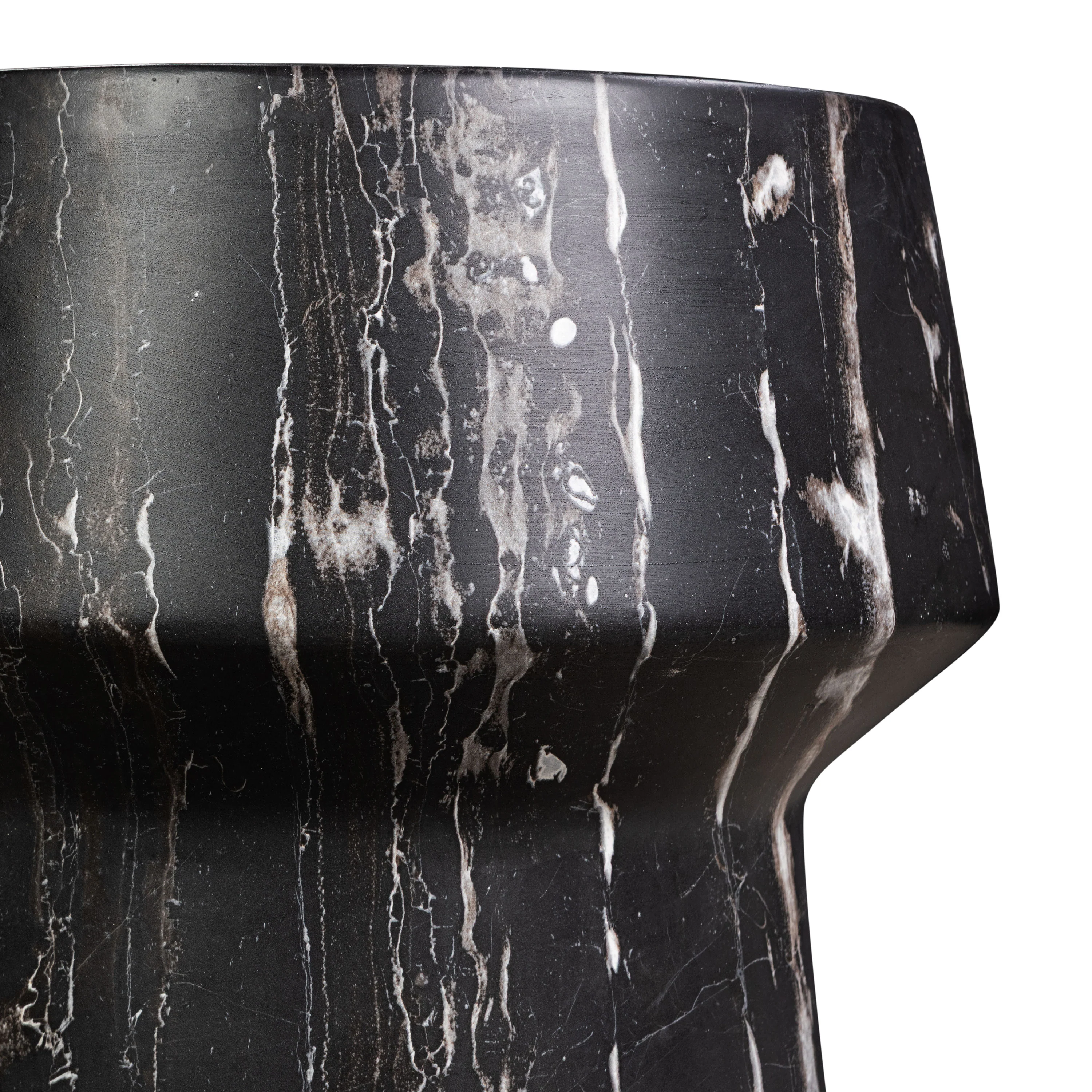 Zyra 18" Side Table | Black Marble - Image 7