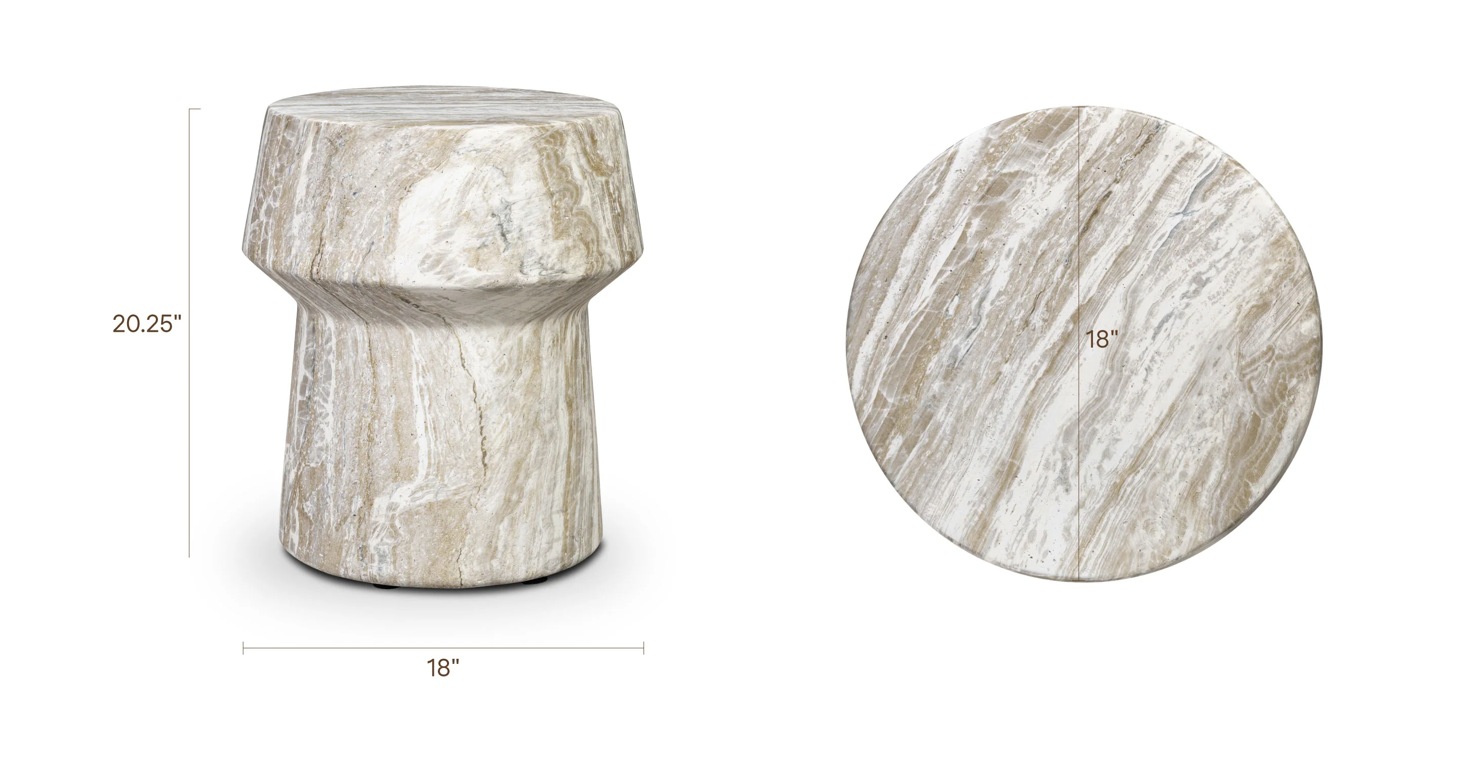 Zyra 18" Side Table | Olivestone Green - Image 10